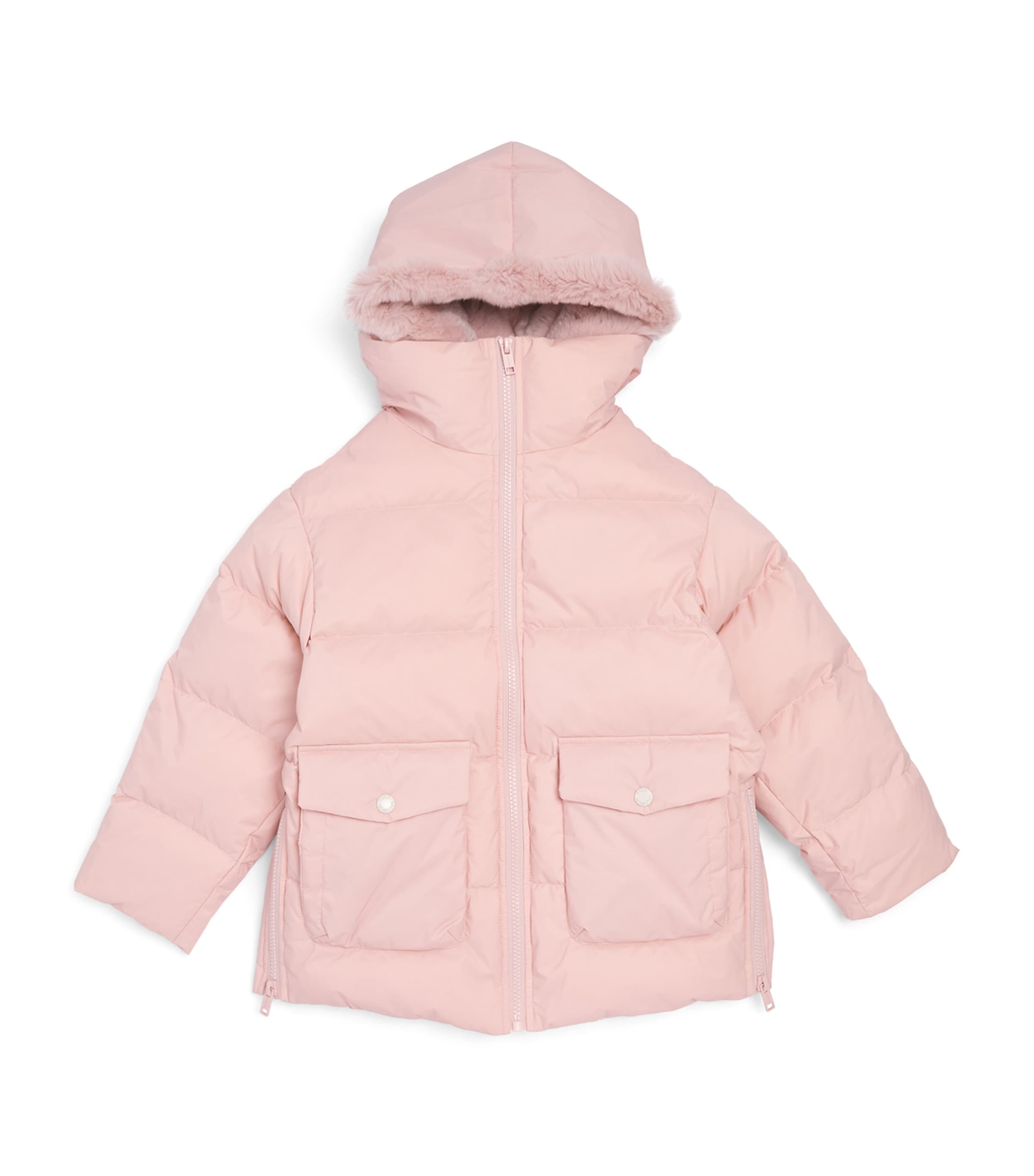 Yves Salomon Enfant Down Lambskin-Insert Puffer Jacket (4-14 Years)