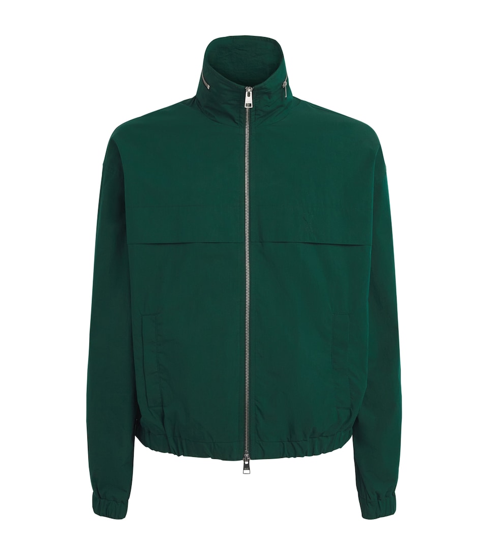 AMI Paris Mens Ami de Coeur Windbreaker Jacket Vert Sapin