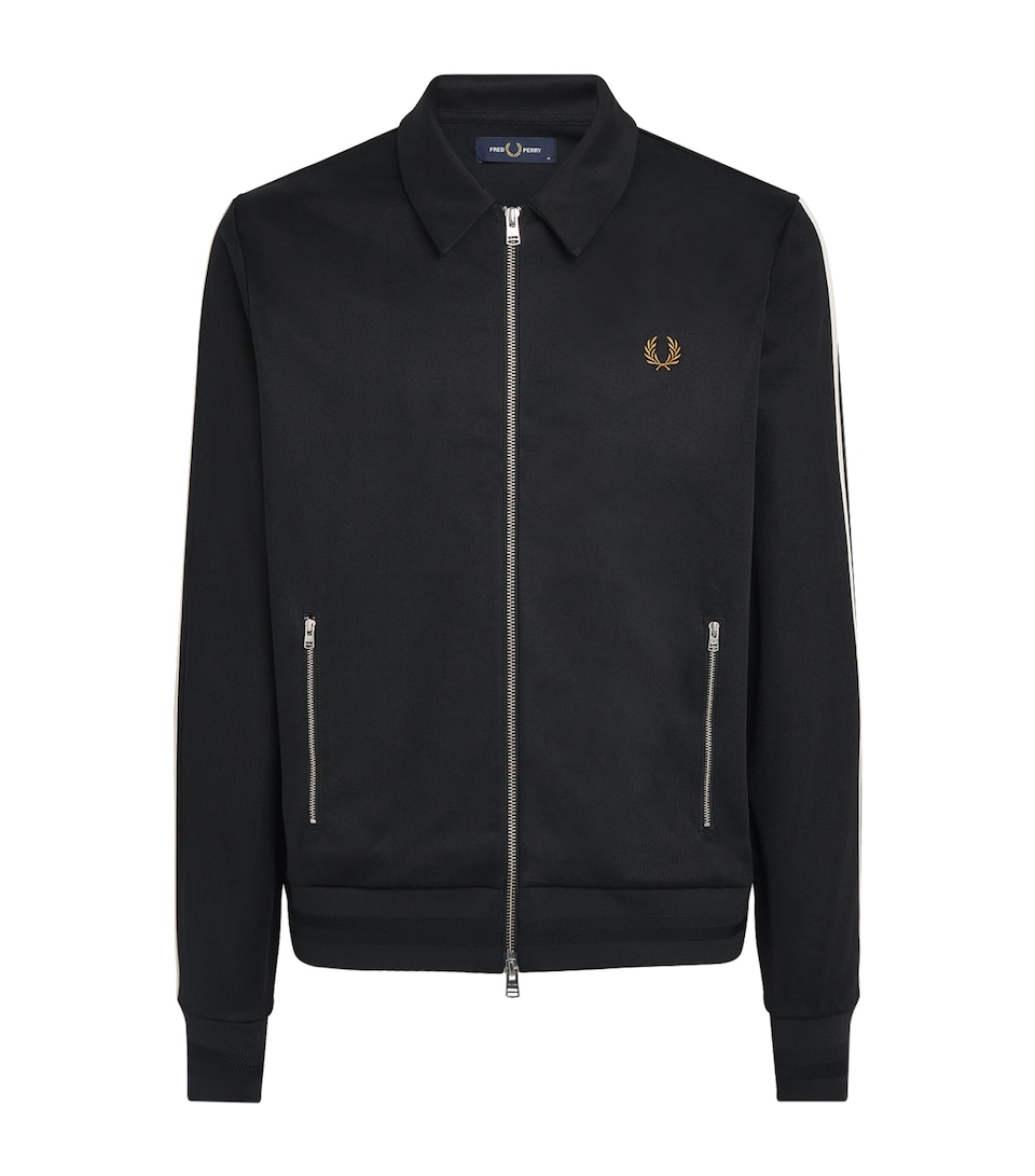 Fred Perry Mens Tipped Tape Track Jacket Black