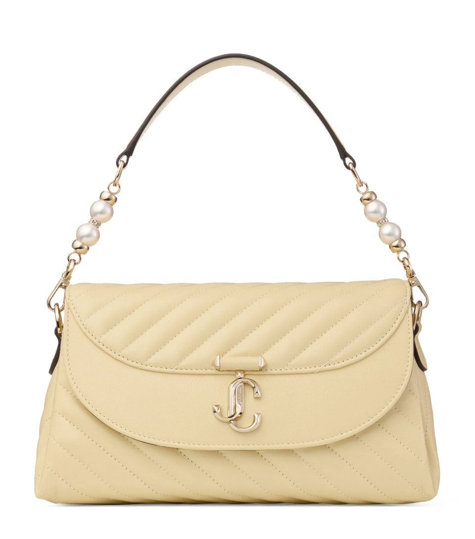 Leather Curve Top-Handle Bag