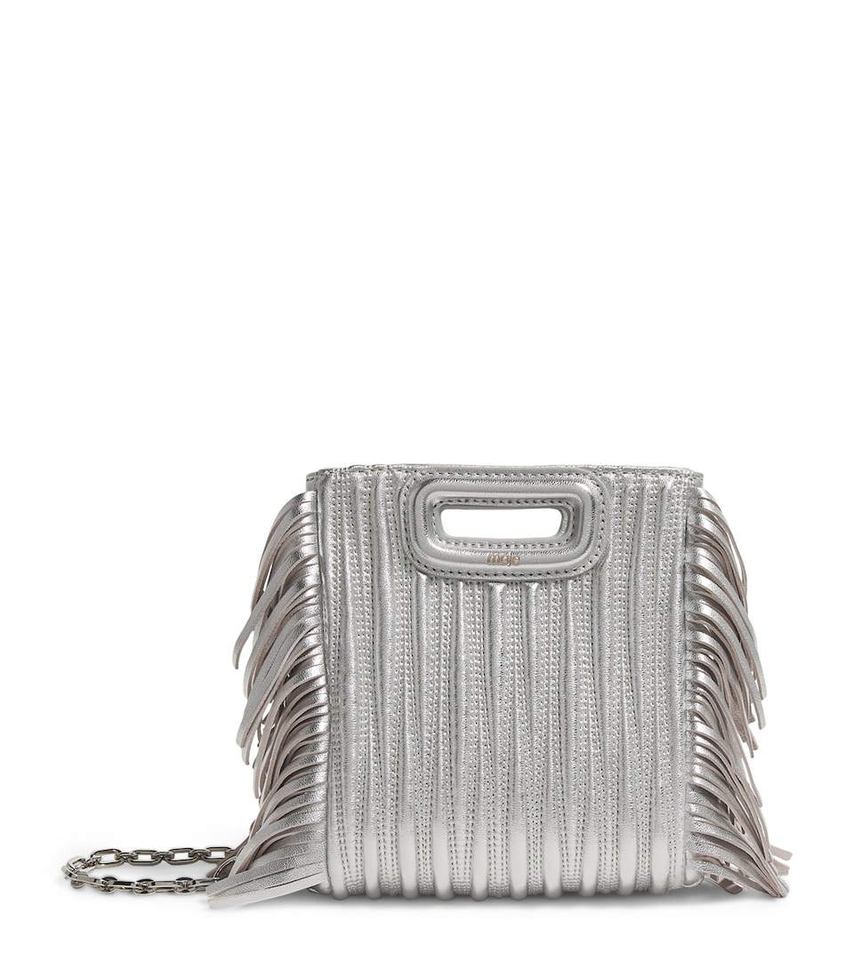 Mini Leather 'M' Top-Handle Bag