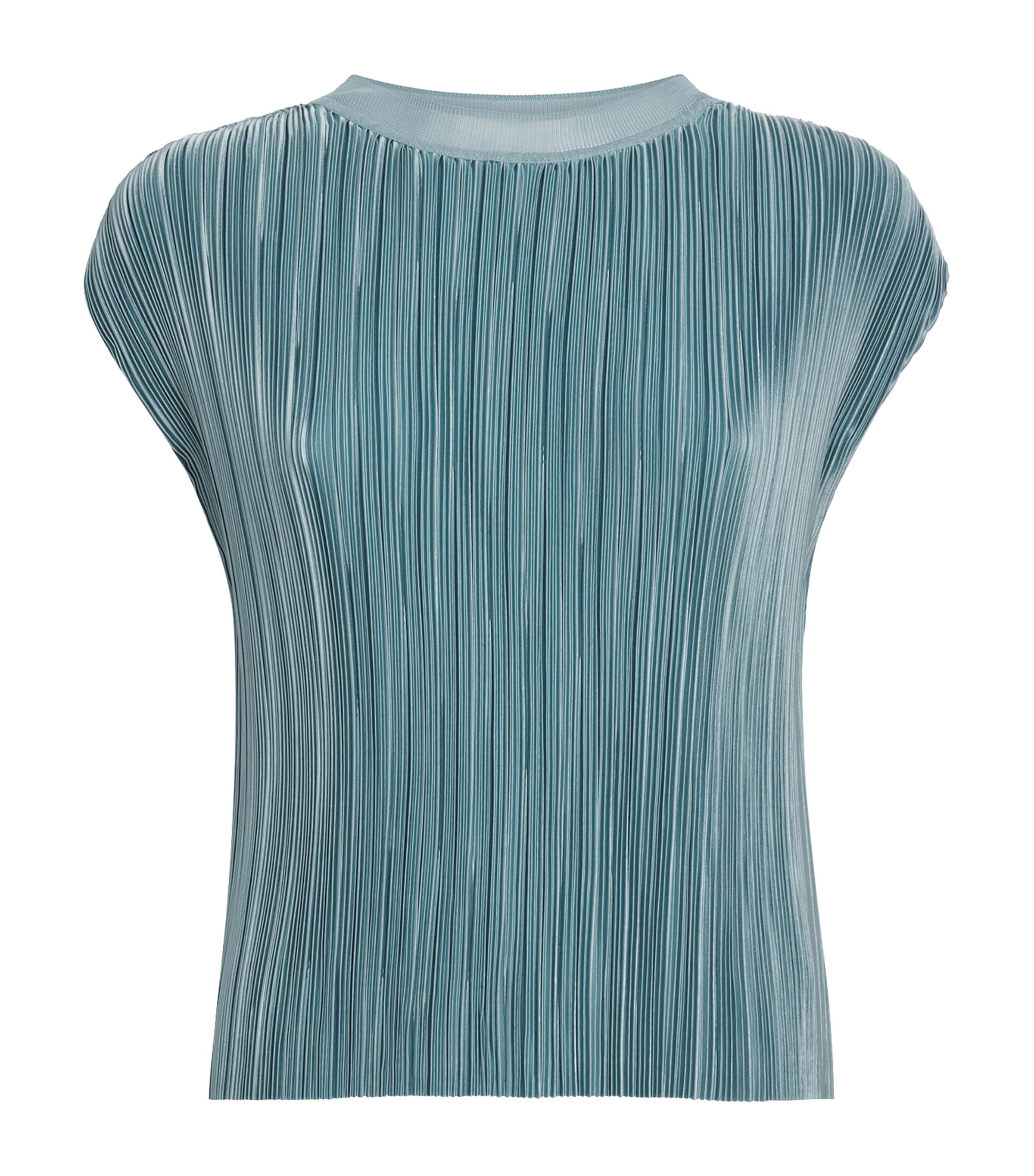 Satin Pleated Cedre Top