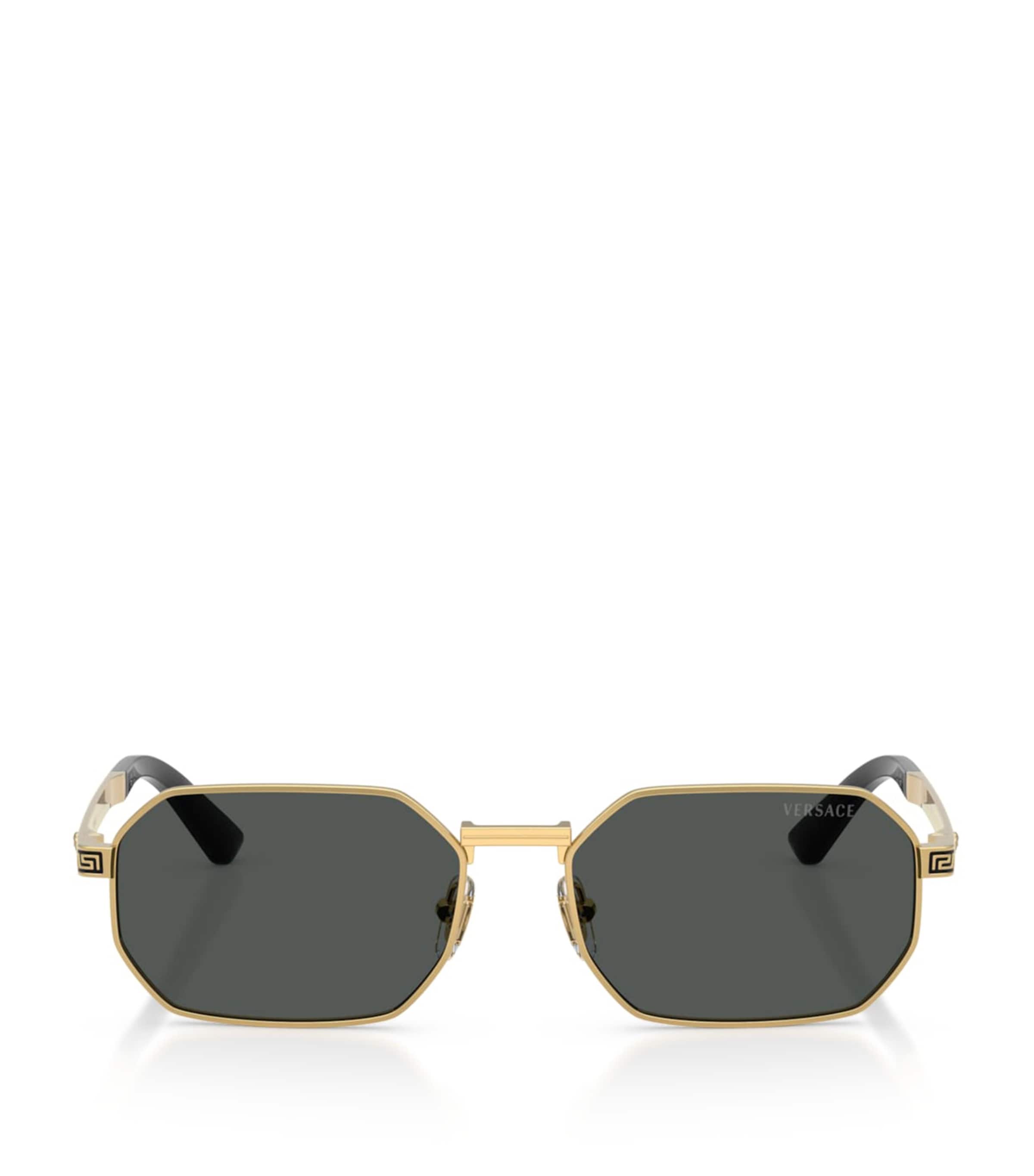 Versace Metal VE2297 Rectangle Sunglasses Gold