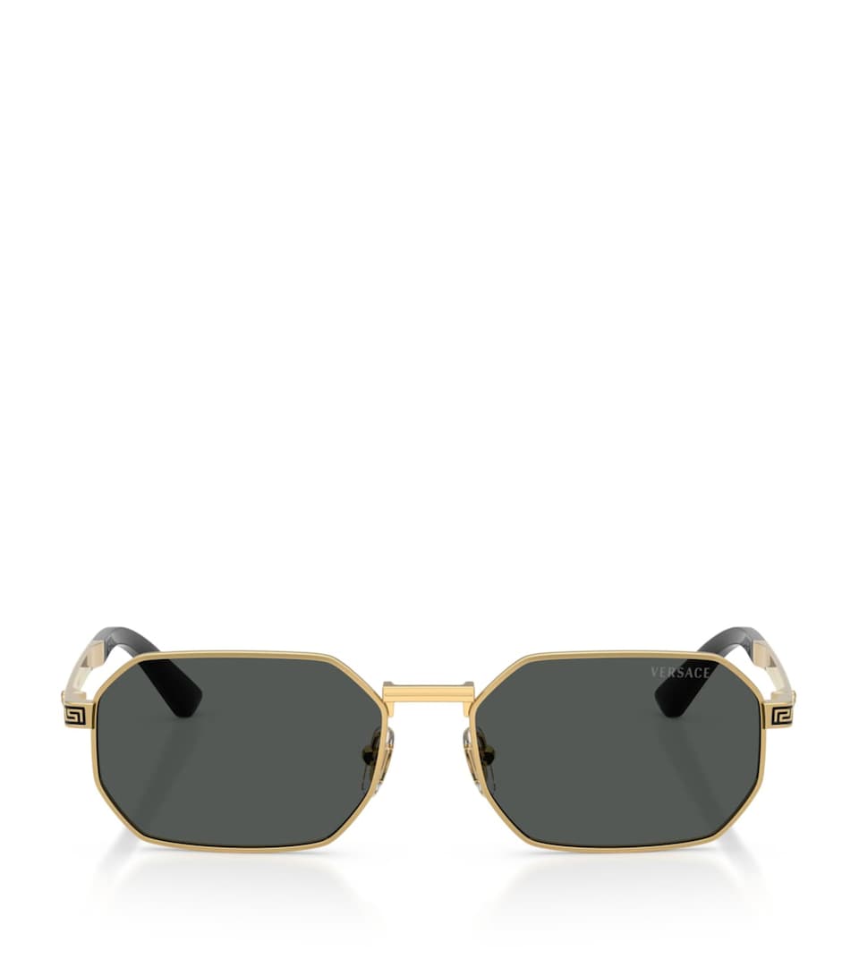Versace Metal VE2297 Rectangle Sunglasses Gold