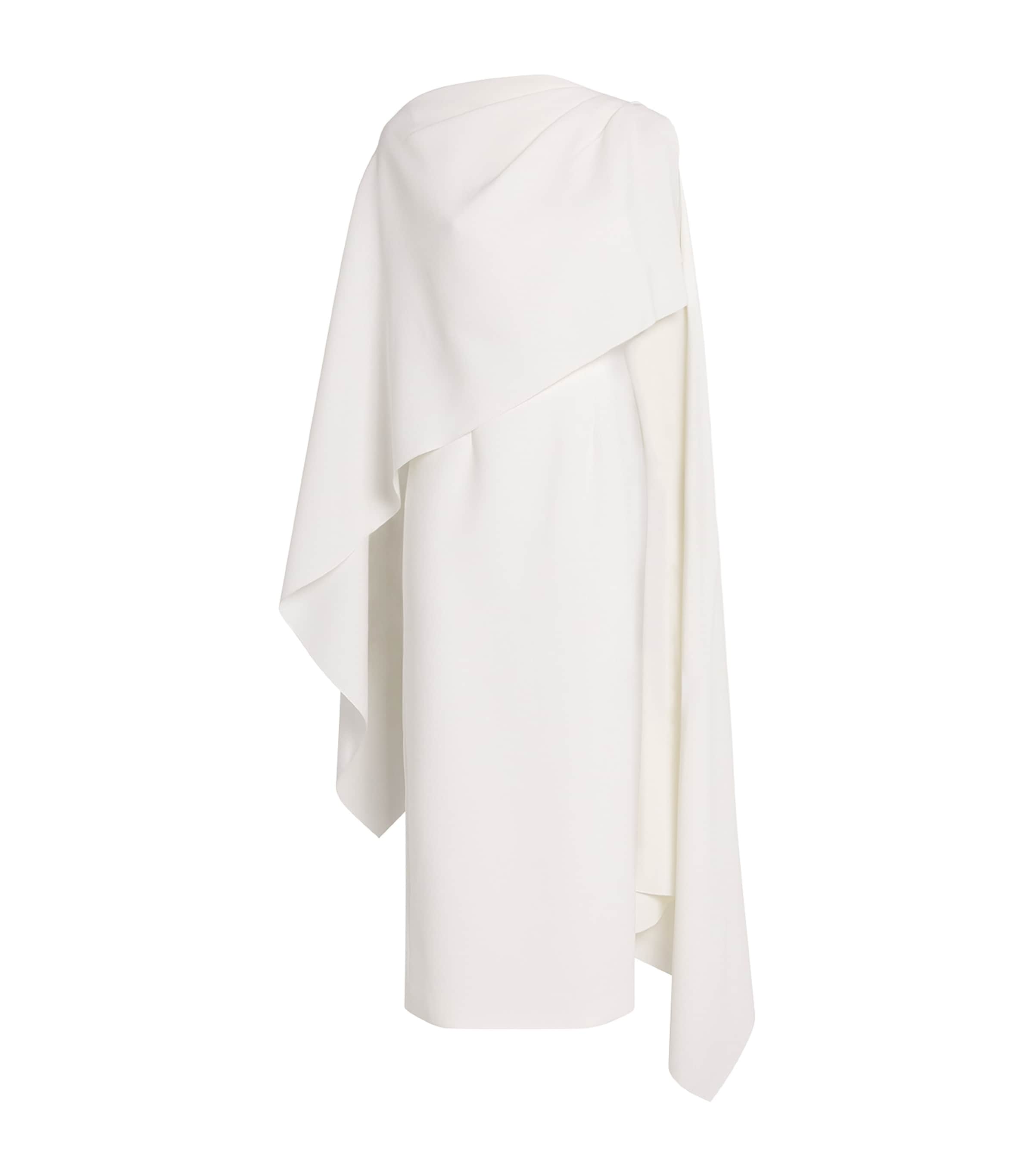 Cape-Overlay Demetria Maxi Dress