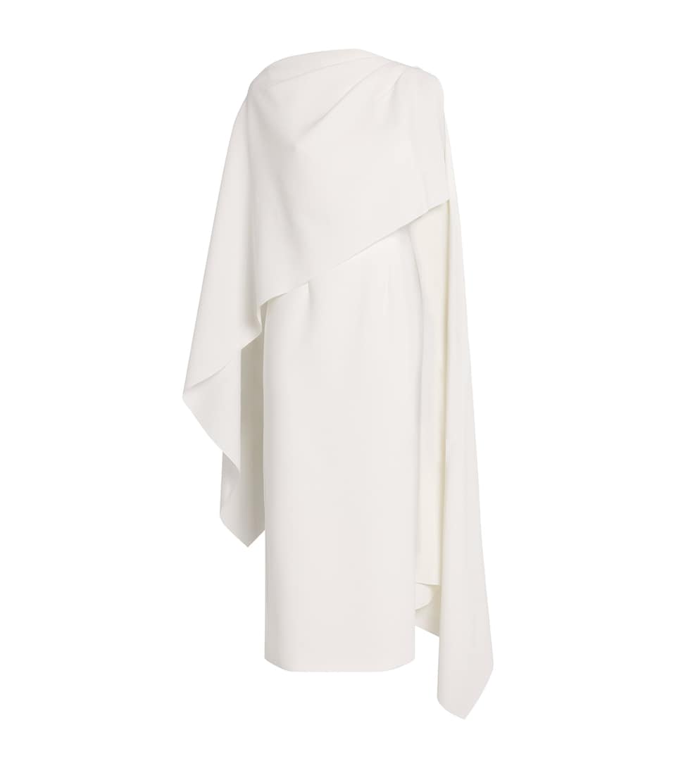 Cape-Overlay Demetria Maxi Dress