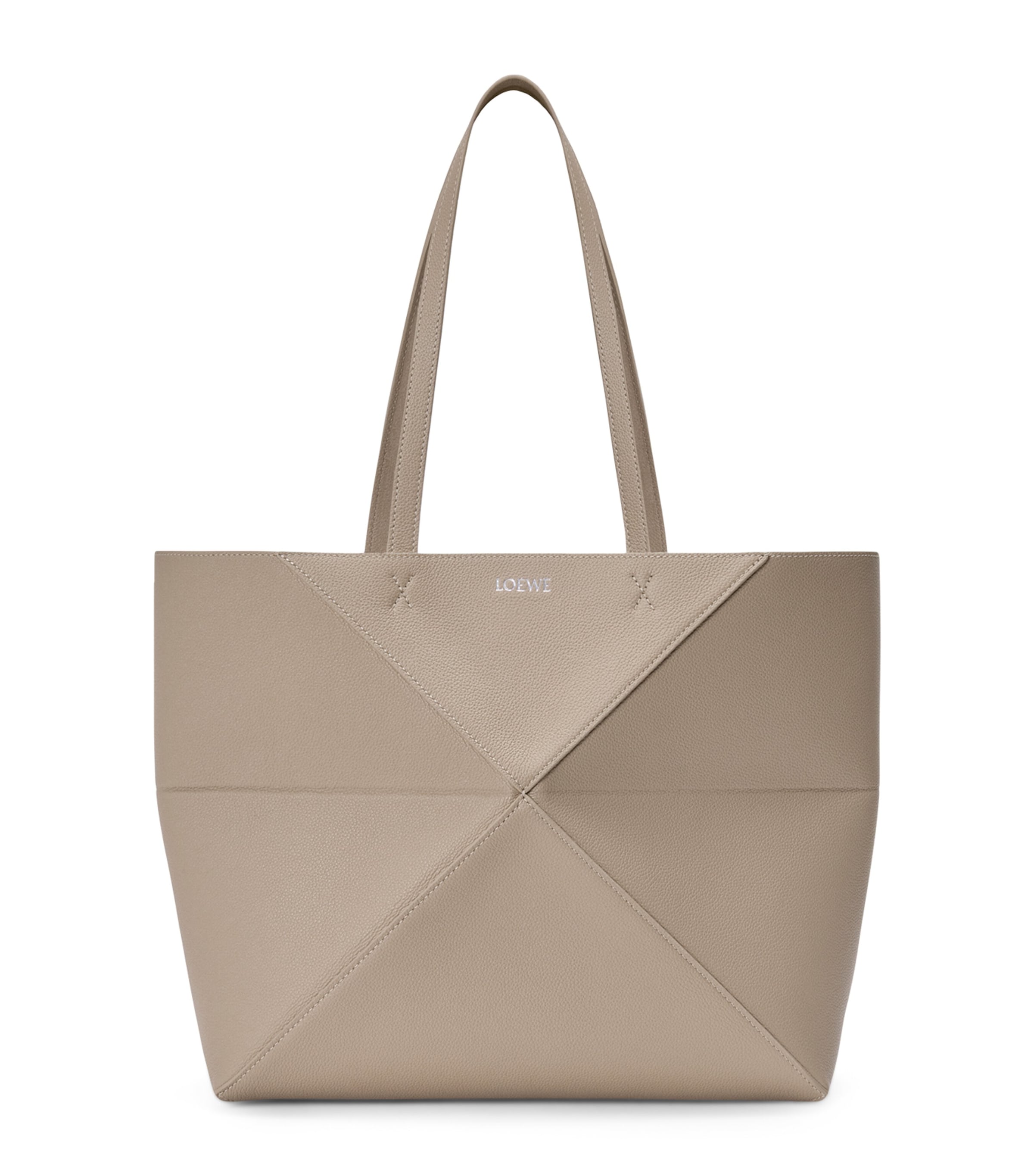 Medium Leather Puzzle Fold Tote Bag