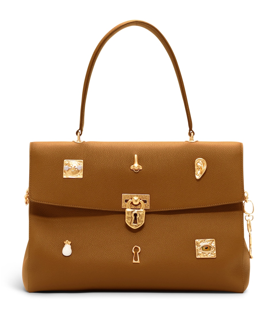 Leather Secret Bijoux Top-Handle Bag