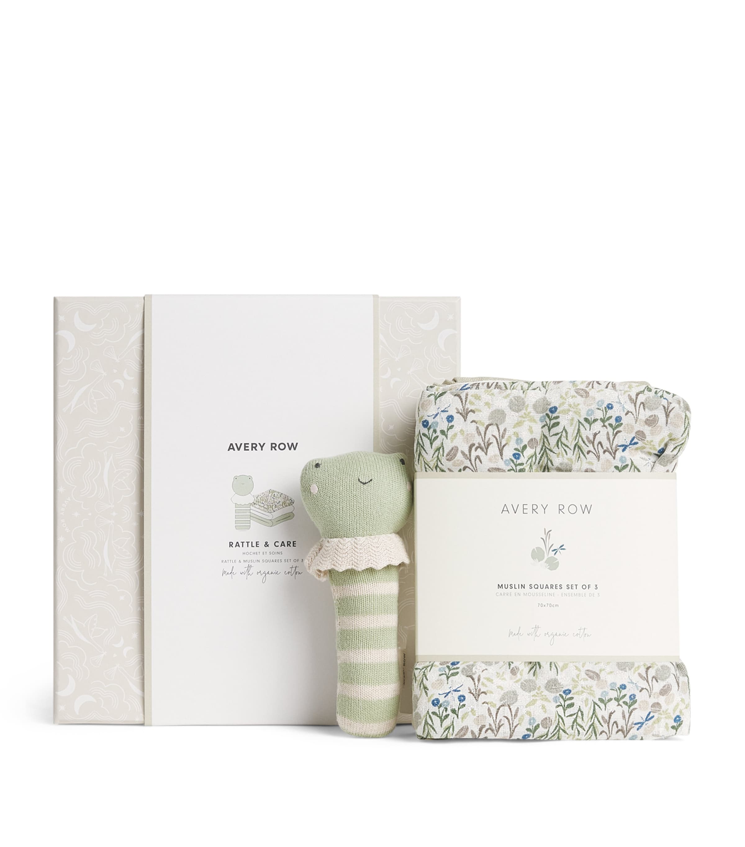Avery Row Riverbank Rattle and Care New Baby Gift Set Riverbank