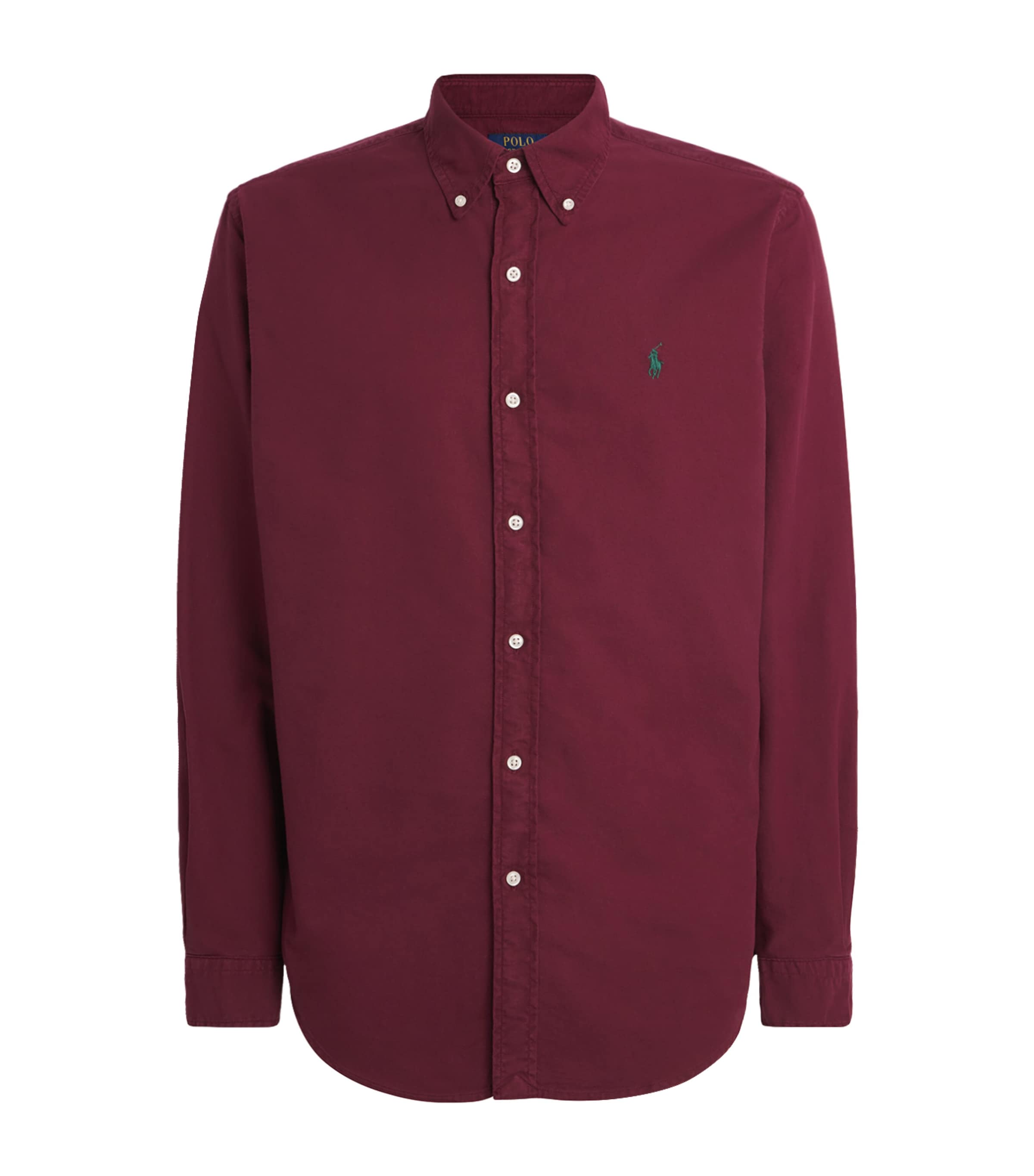 Polo Ralph Lauren Mens Garment-Dyed Oxford Shirt Classic Wine