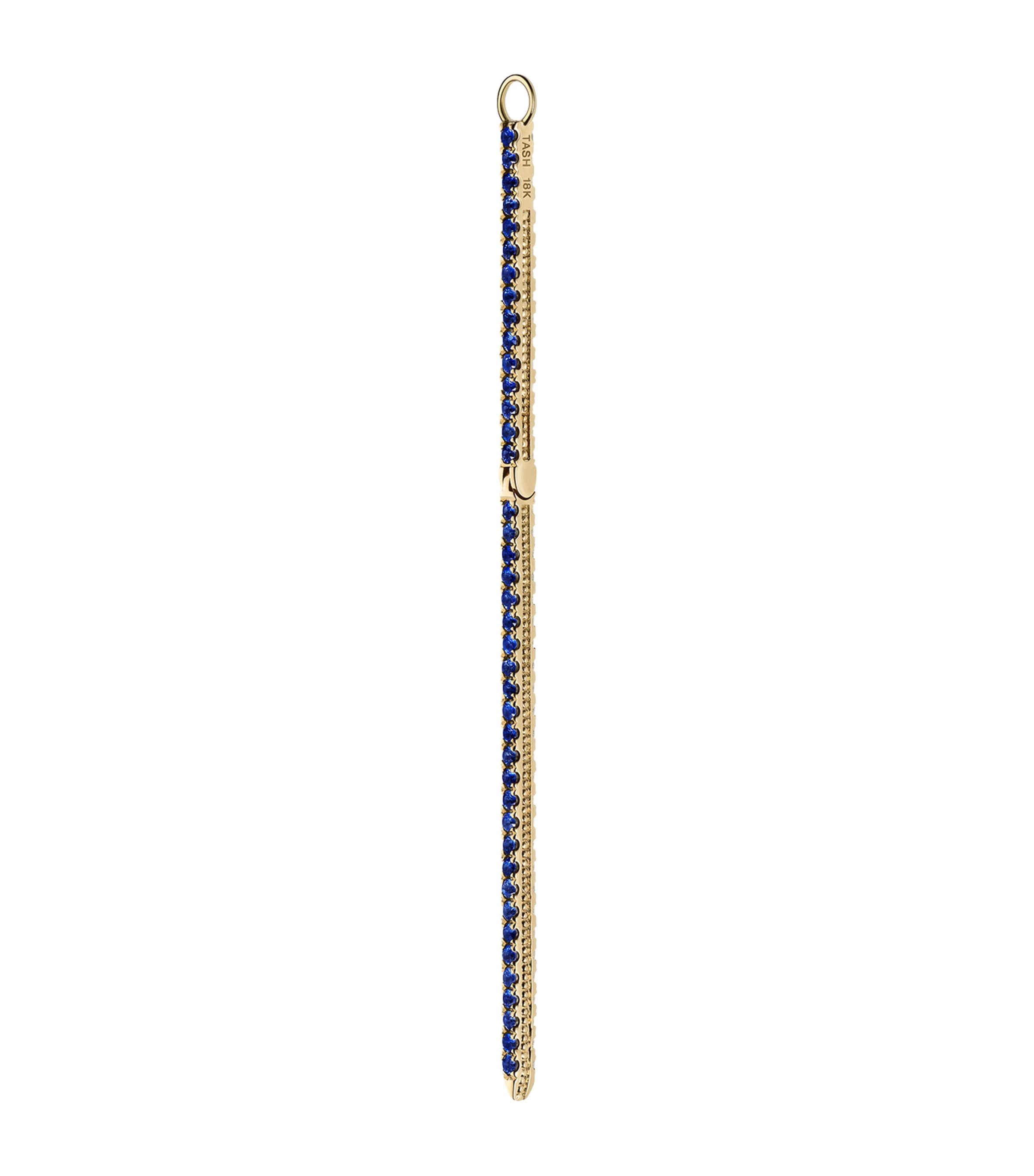 Diamond and Sapphire Eternity Bar Earring Charm (50mm)