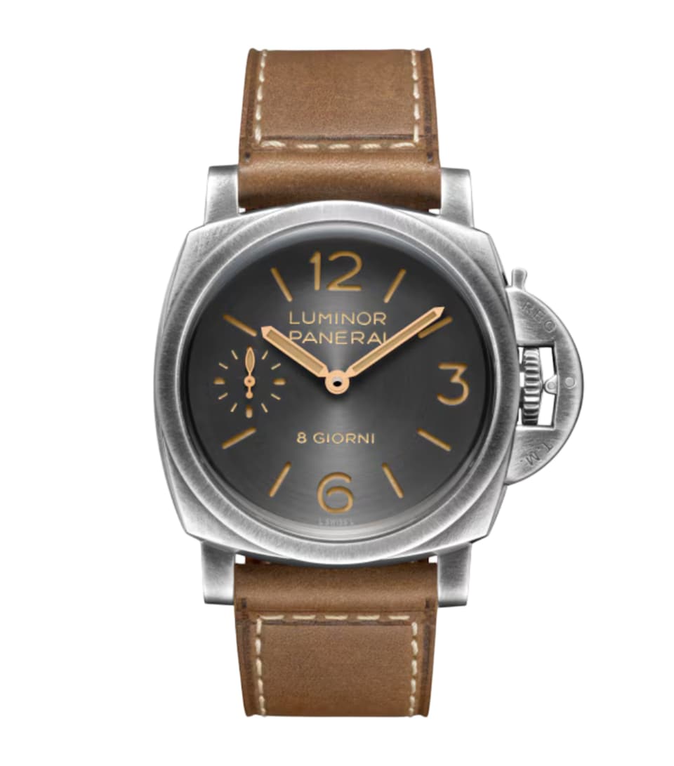 Panerai Stainless Steel Luminor 8 Giorni Watch 44mm Grey