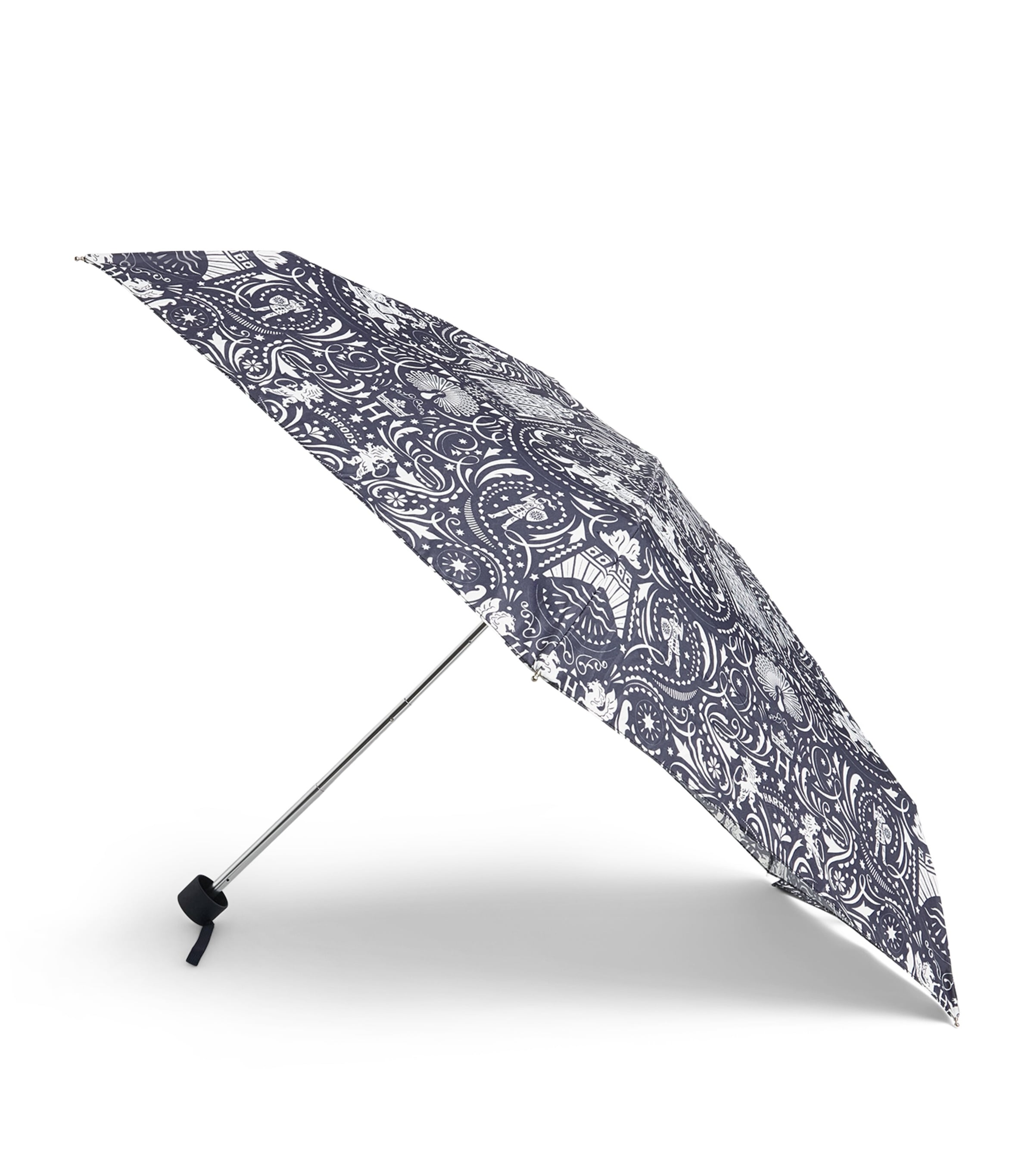 Harrods Knights of Brompton Umbrella Navy