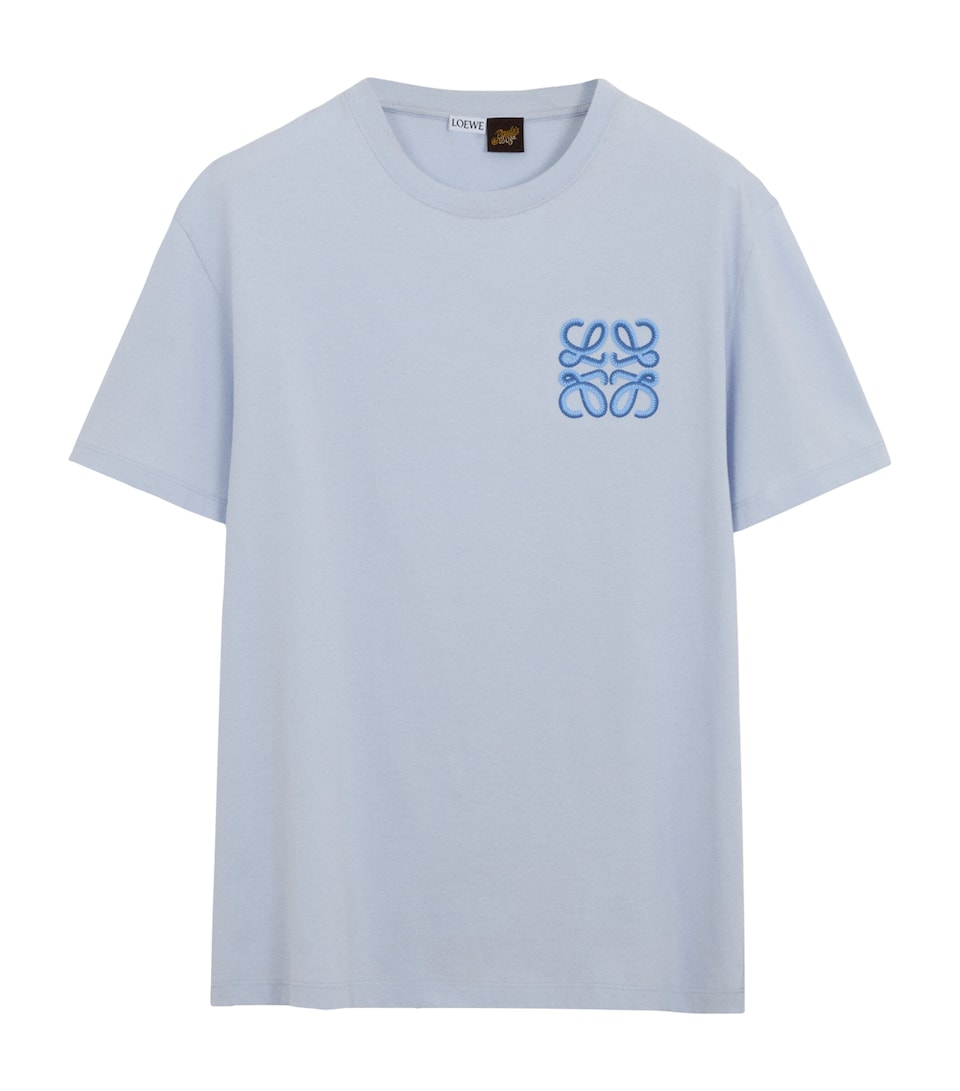 LOEWE Mens x Paula's Ibiza Anagram Relaxed T-Shirt Light Blue