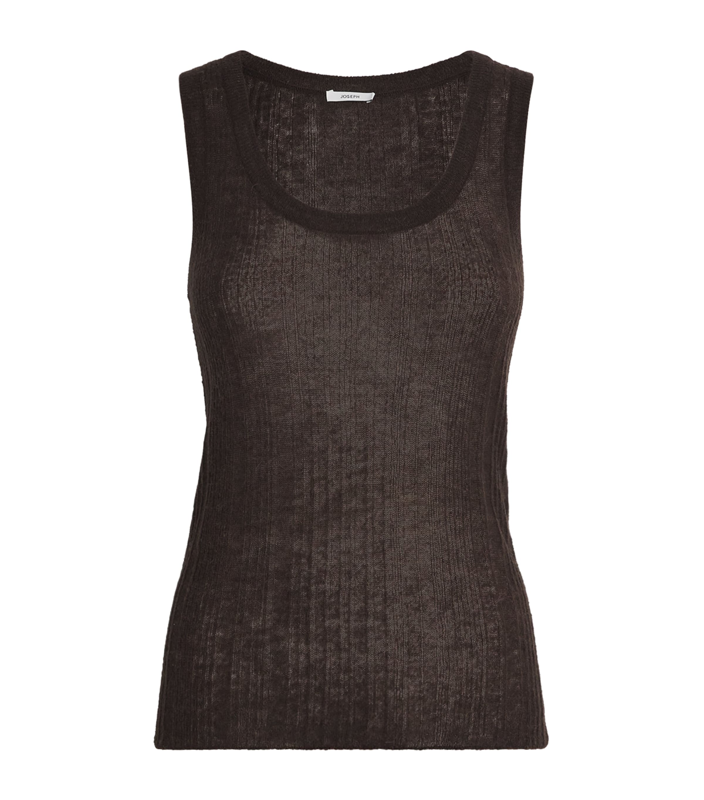 Wool-Blend Sheer Ycaza Tank Top
