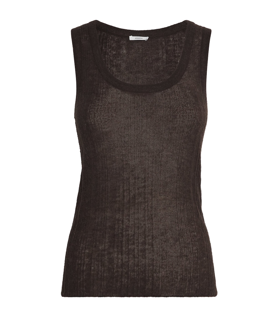 Wool-Blend Sheer Ycaza Tank Top