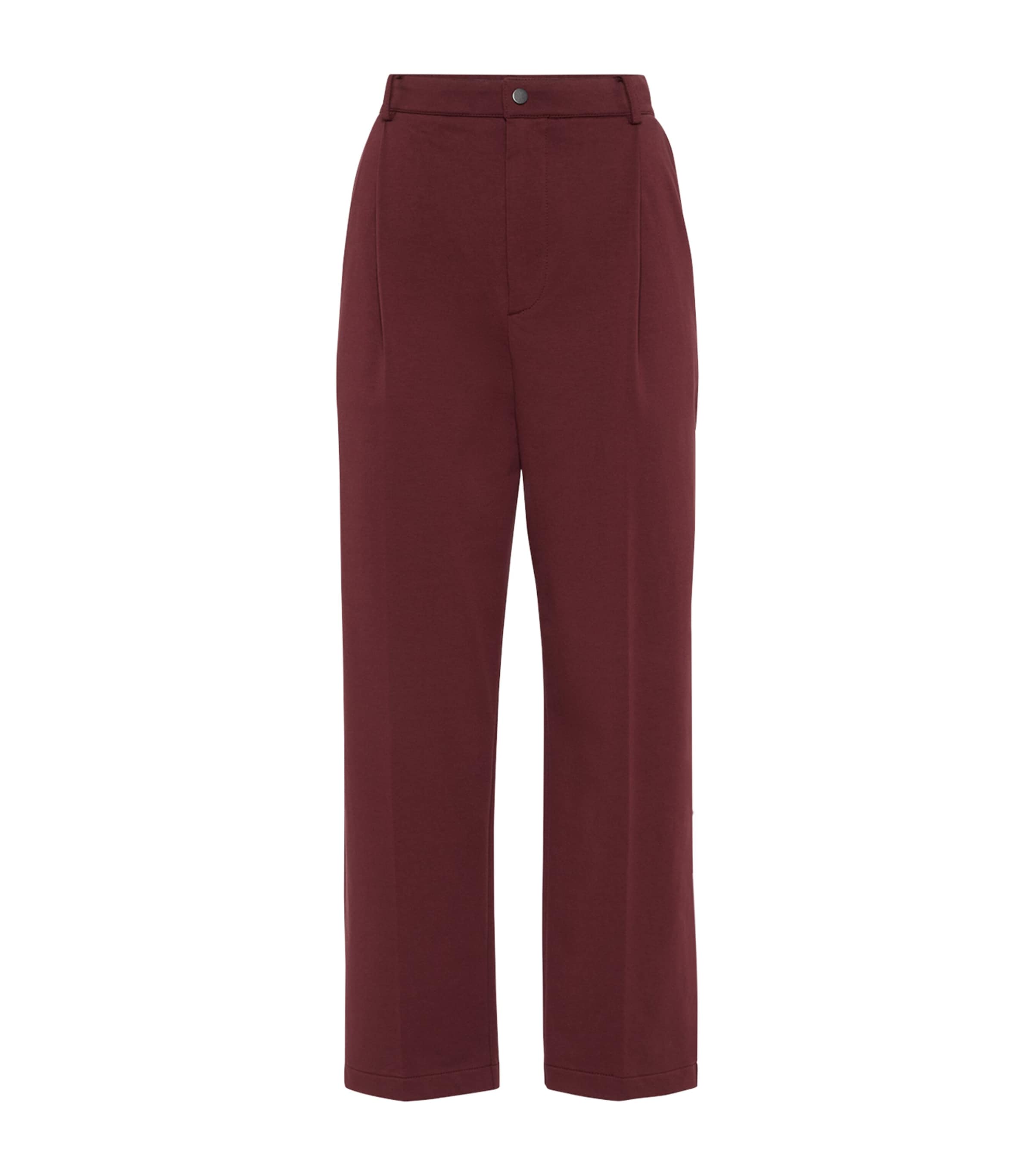 Stretch-Cotton Cropped Trousers
