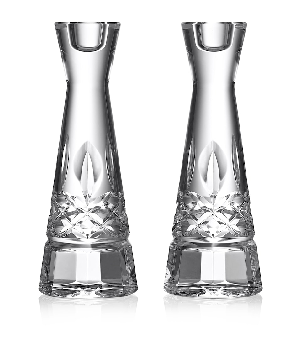 Waterford Set of 2 Lismore Essence Candlesticks (20cm) Clear