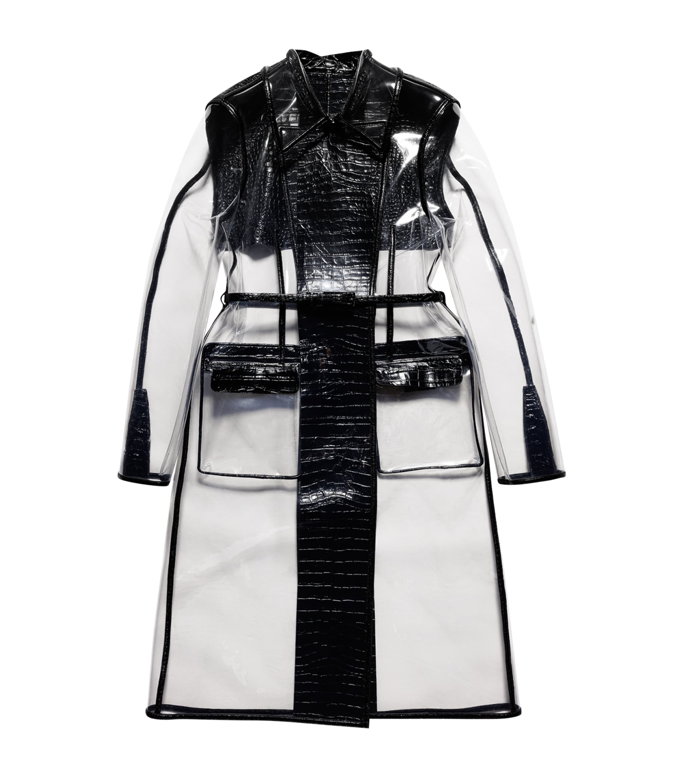 TOM FORD Womens Plastic Lambskin-Trim Trench Coat Naa