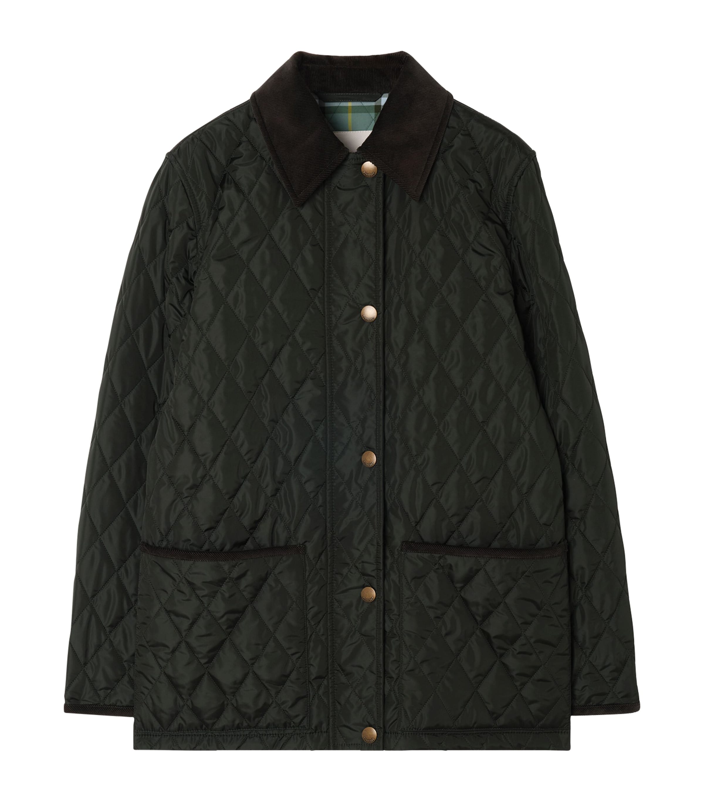 Burberry Womens Highgrove x Burberry Quilted Nylon Jacket Green