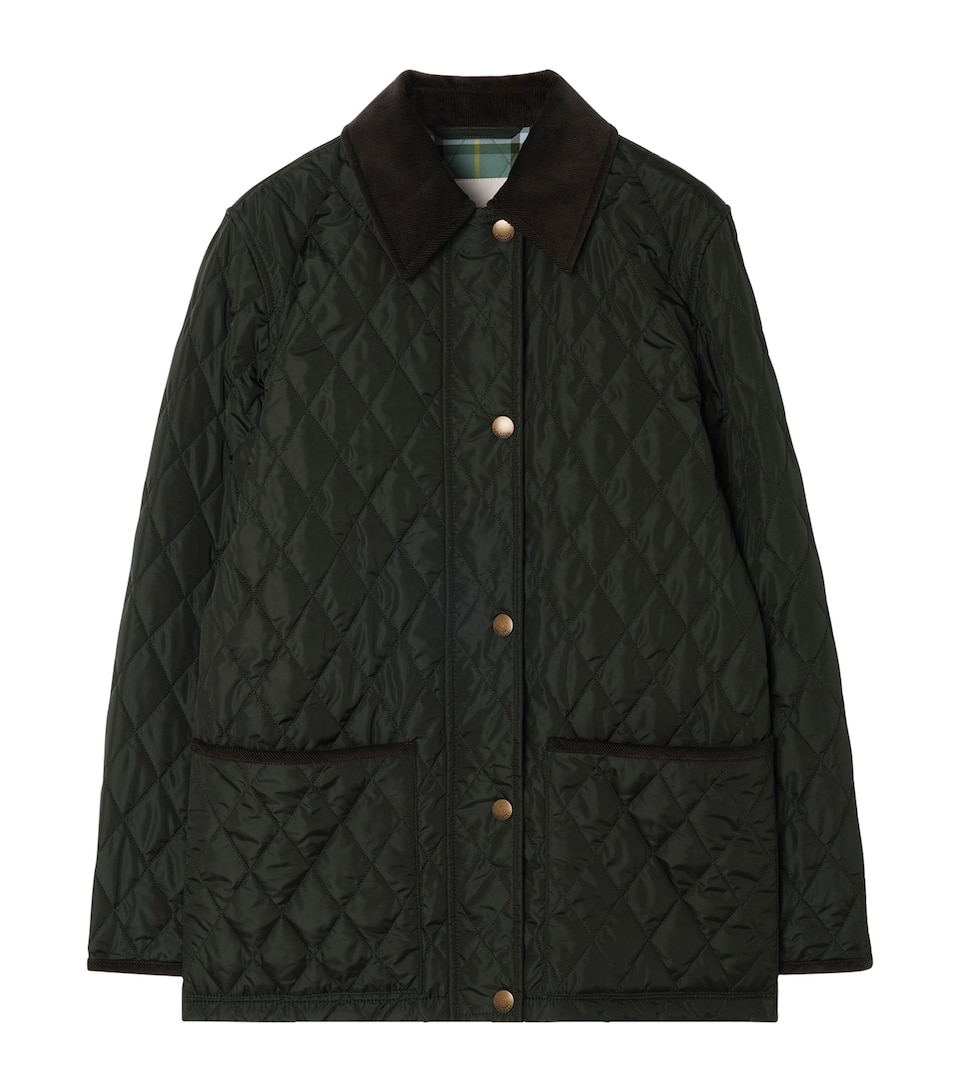 Burberry Womens Highgrove x Burberry Quilted Nylon Jacket Green