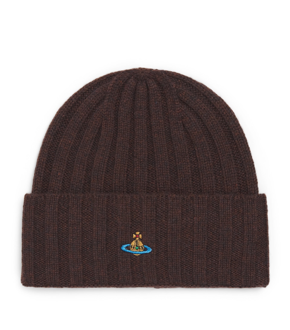 Vivienne Westwood Cashmere Classic Beanie Brown