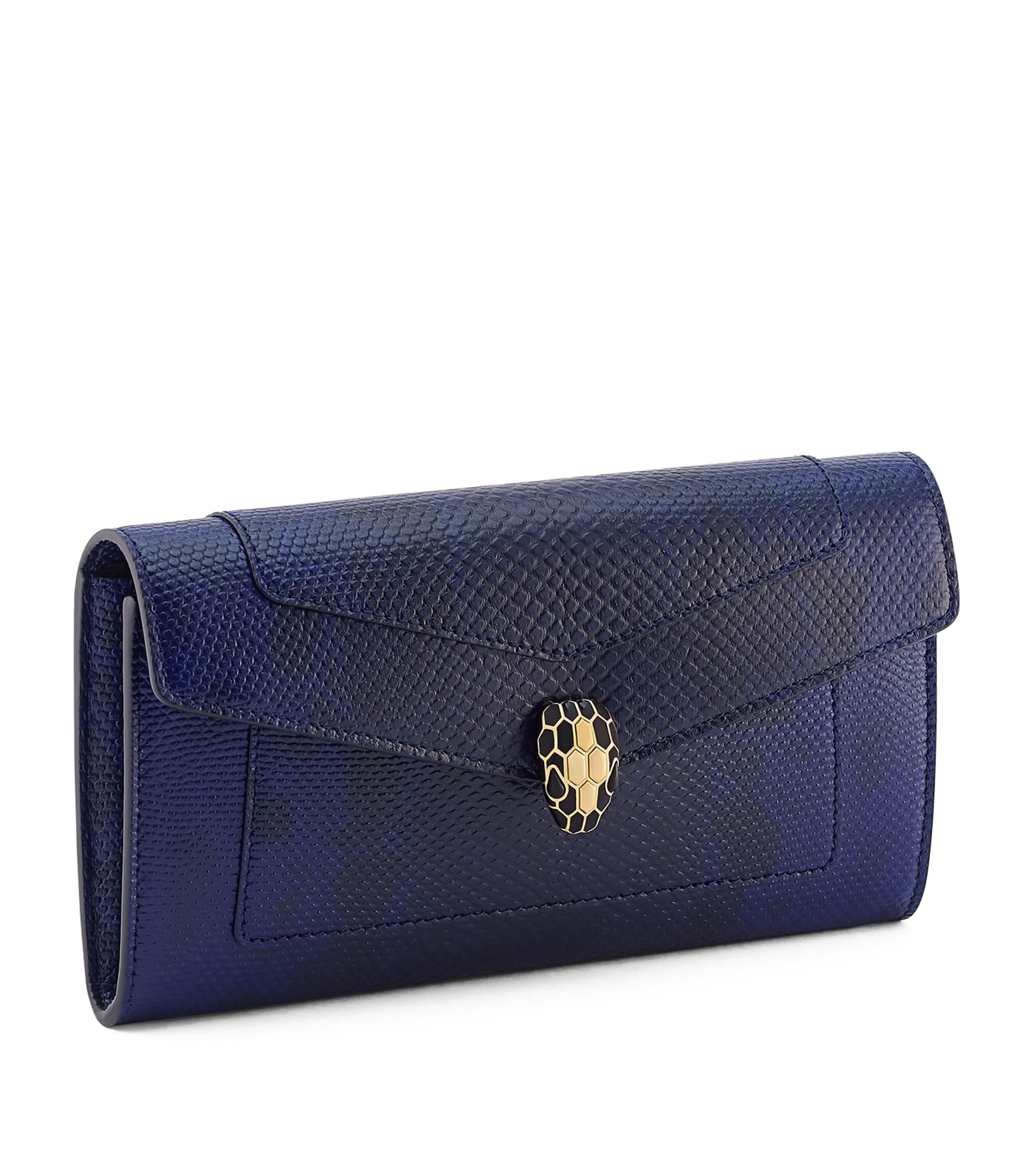 Karung Leather Serpenti Forever Long Wallet