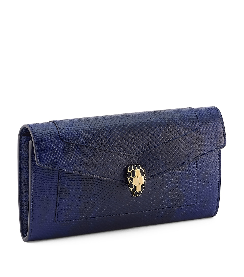 Karung Leather Serpenti Forever Long Wallet