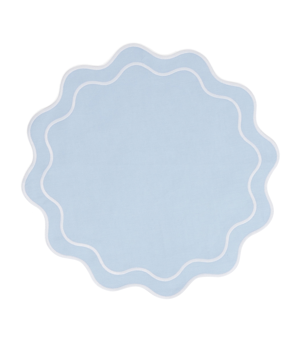 Set of 4 Bella Blue Placemats (36cm x 45cm)