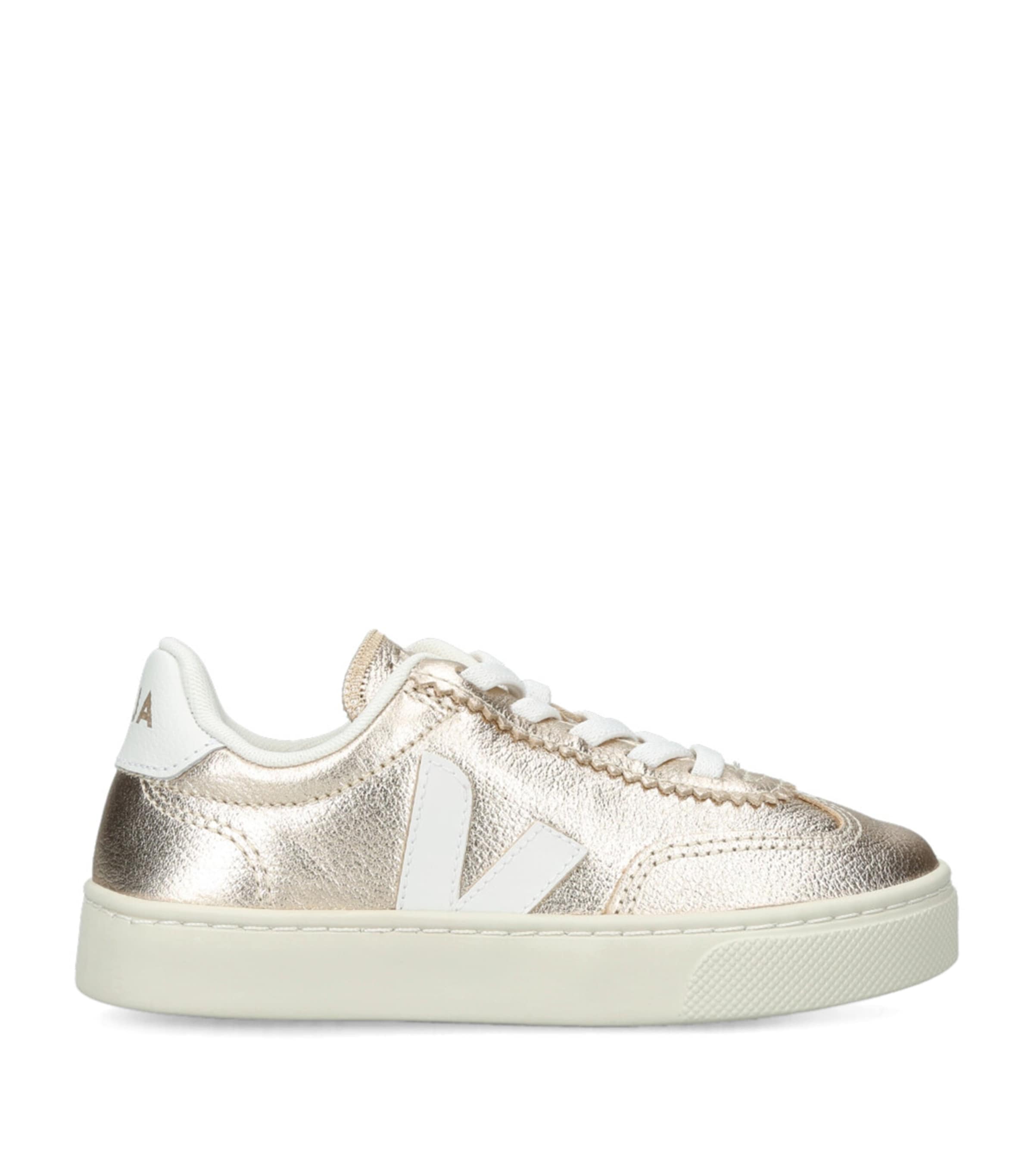 Veja Leather Volley Sneakers Gold