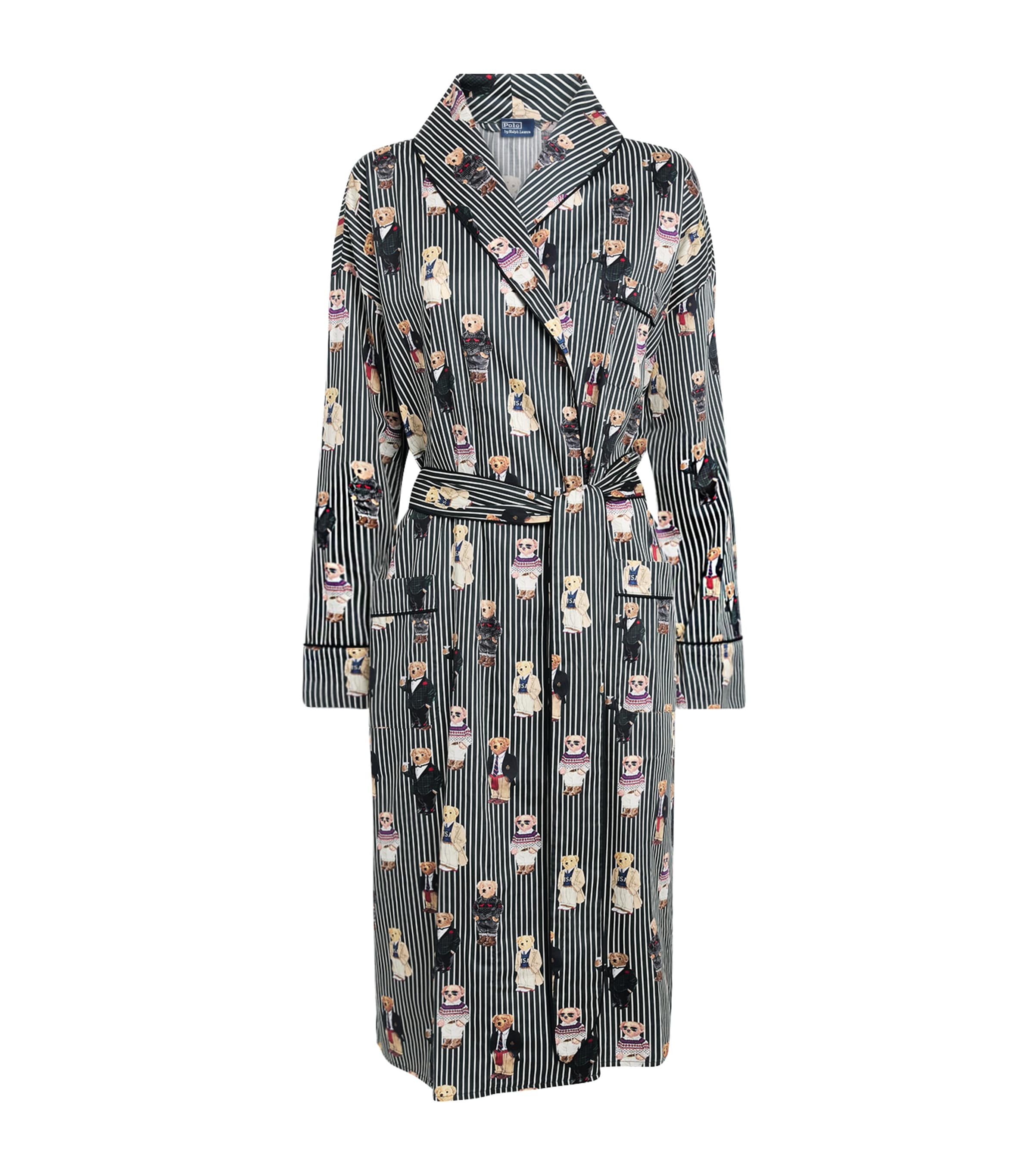 Polo Ralph Lauren Womens Cotton Heritage Polo Bear Robe Winter Bear