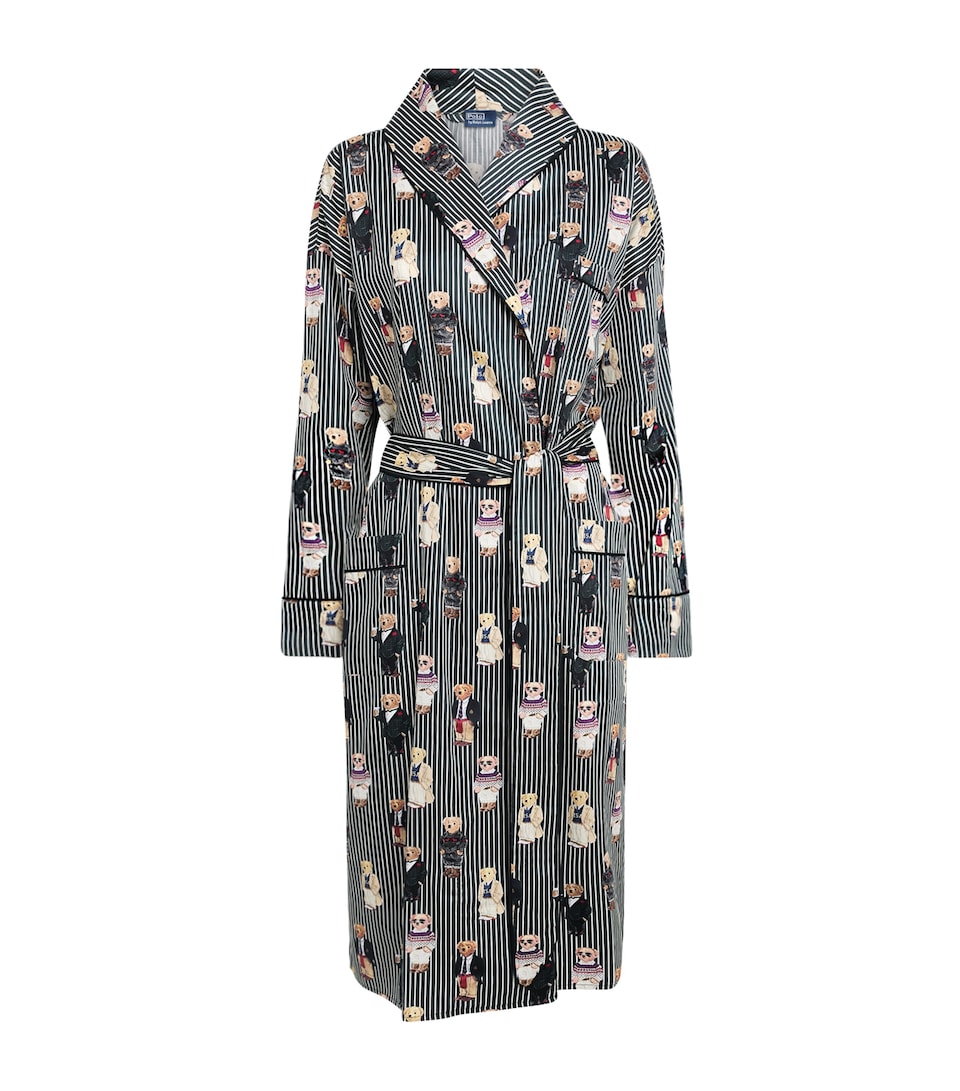 Polo Ralph Lauren Womens Cotton Heritage Polo Bear Robe Winter Bear