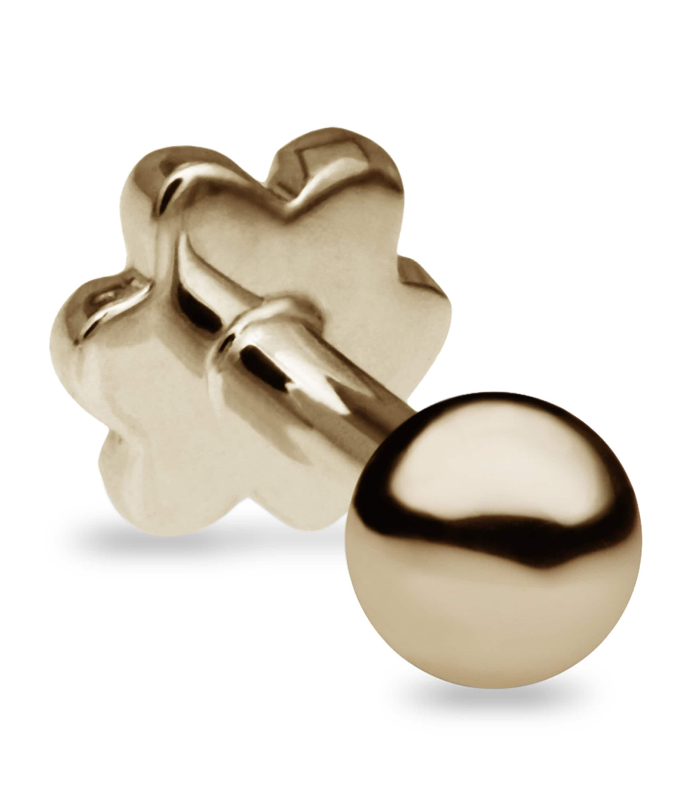 Yellow Gold Ball Threaded Stud Earring (2.5mm)