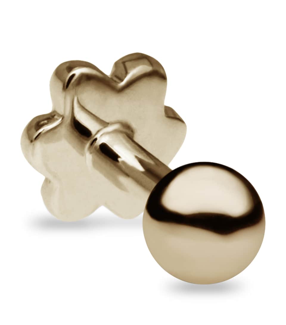 Yellow Gold Ball Threaded Stud Earring (2.5mm)