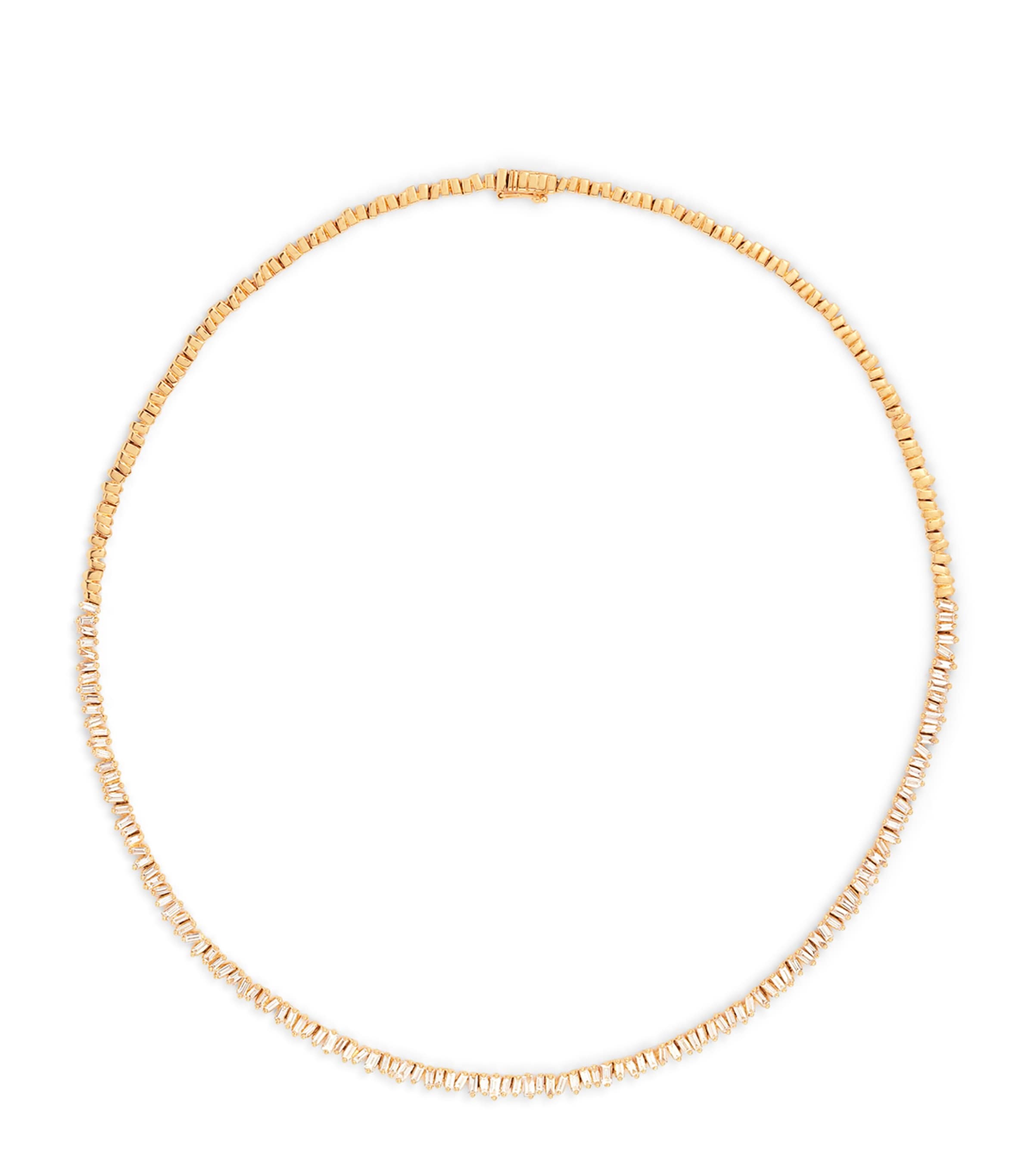 Yellow Gold and Diamond Classic Tennis Necklace