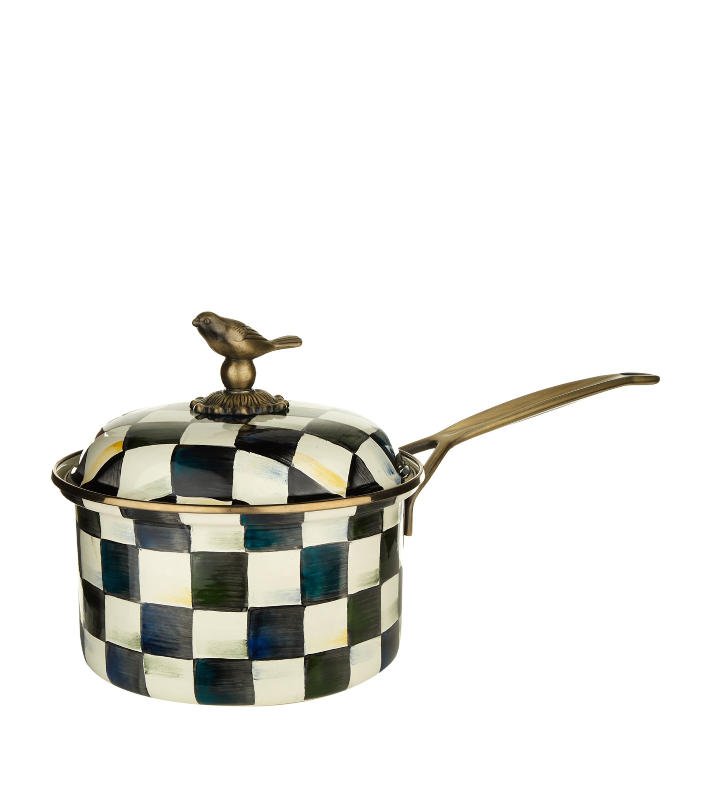 MacKenzie-Childs Courtly Check Saucepan (20.5cm) Black