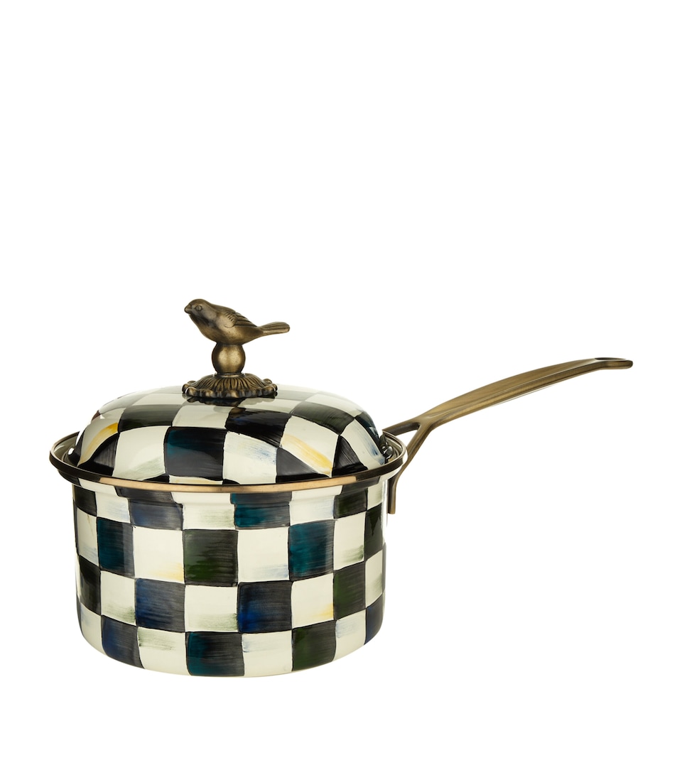 MacKenzie-Childs Courtly Check Saucepan (20.5cm) Black