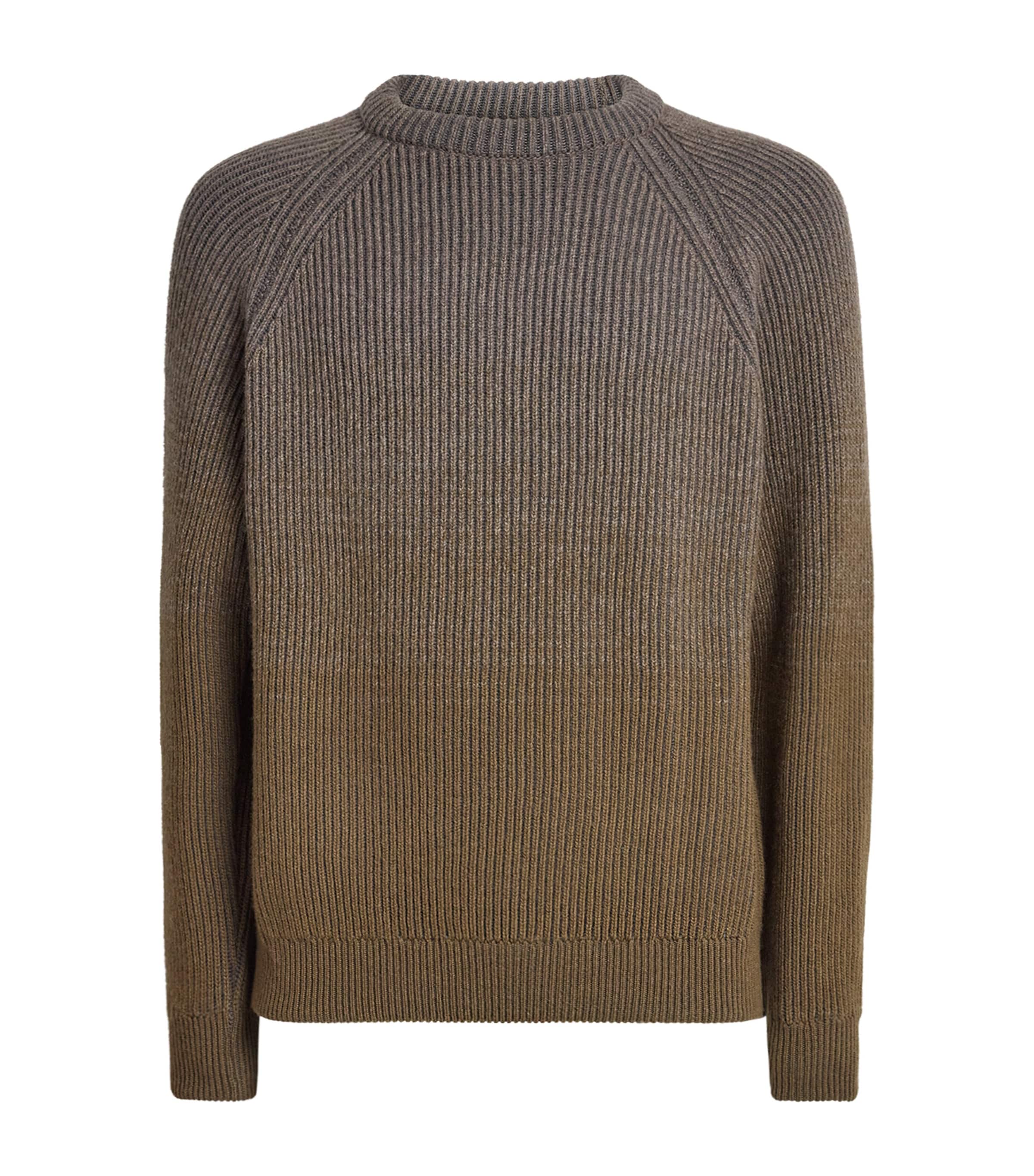 Johnstons Of Elgin Mens Cashmere Ribbed Ombré Pioneer Sweater Algie