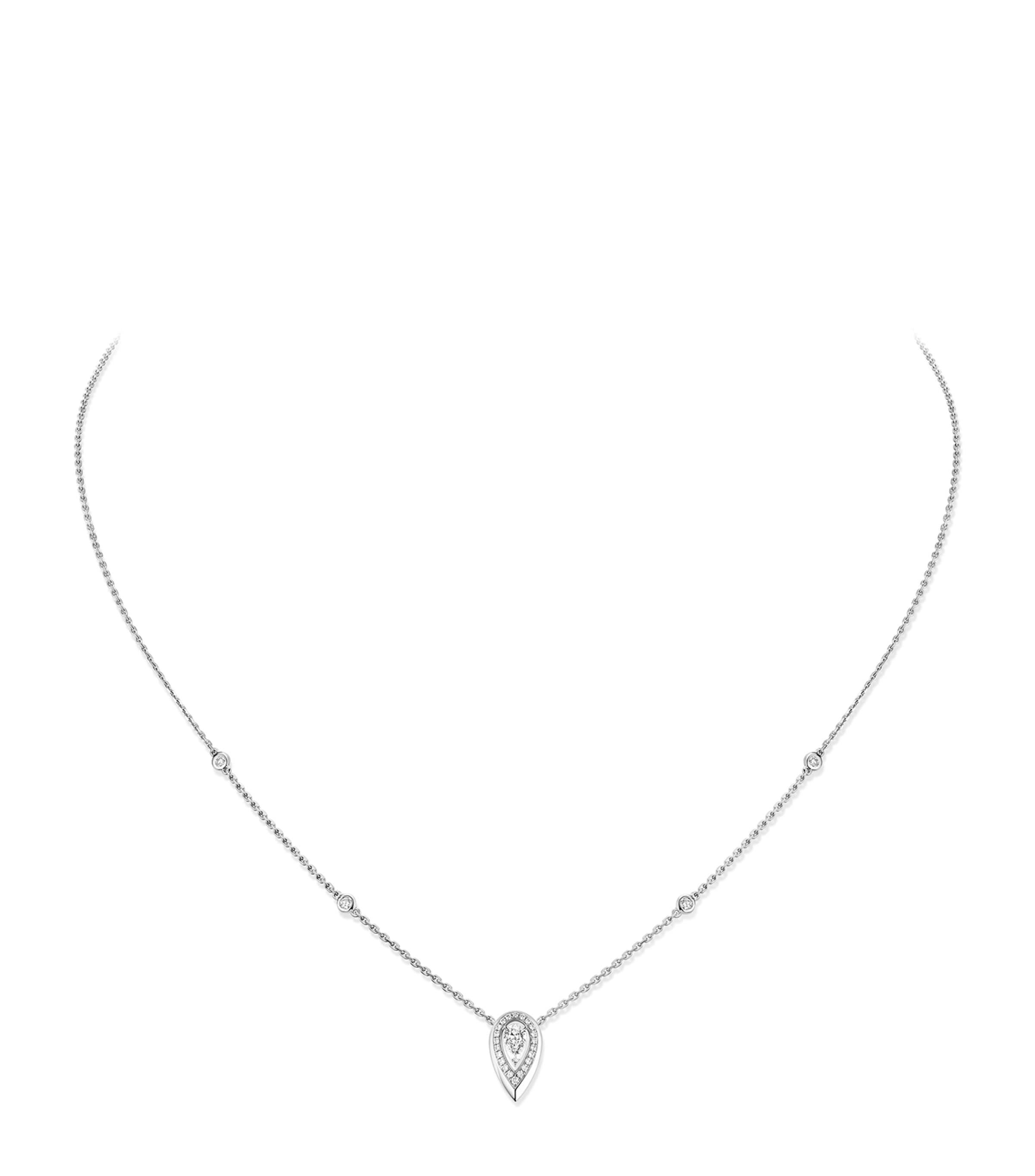 Messika Fiery White Gold and Diamond Pendant Necklace White Gold