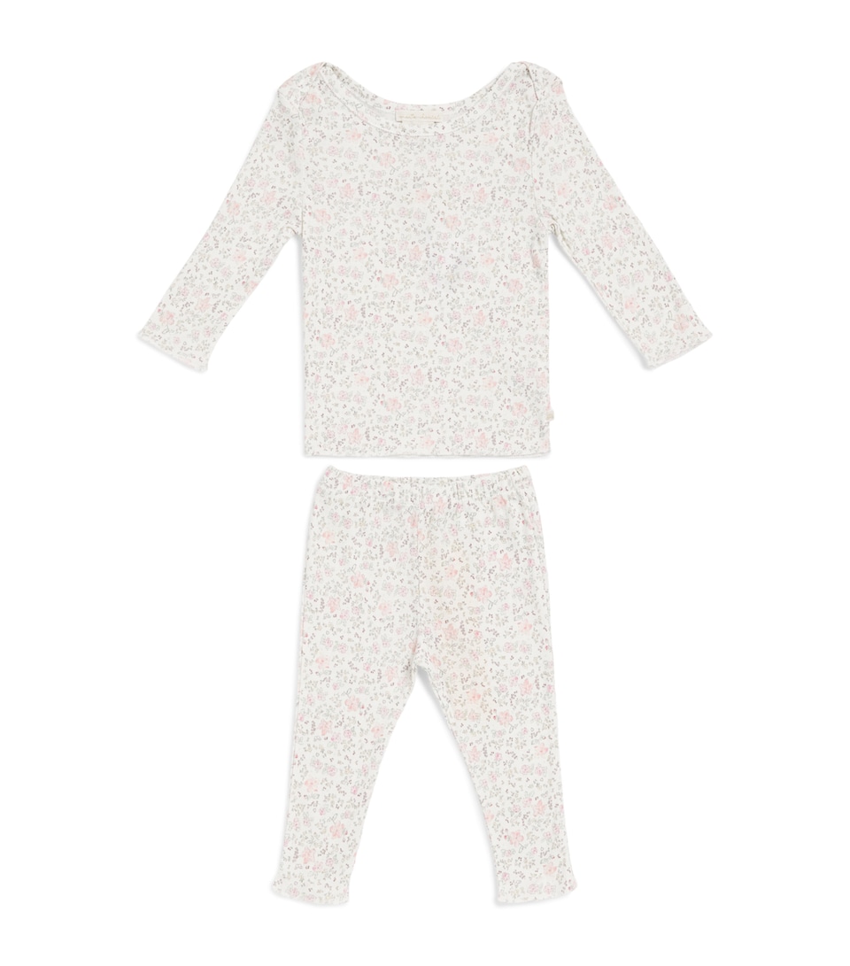 Marie-Chantal Cotton Aluna Athena T-Shirt and Leggings Set (3-24 Months) Poreclain/rose