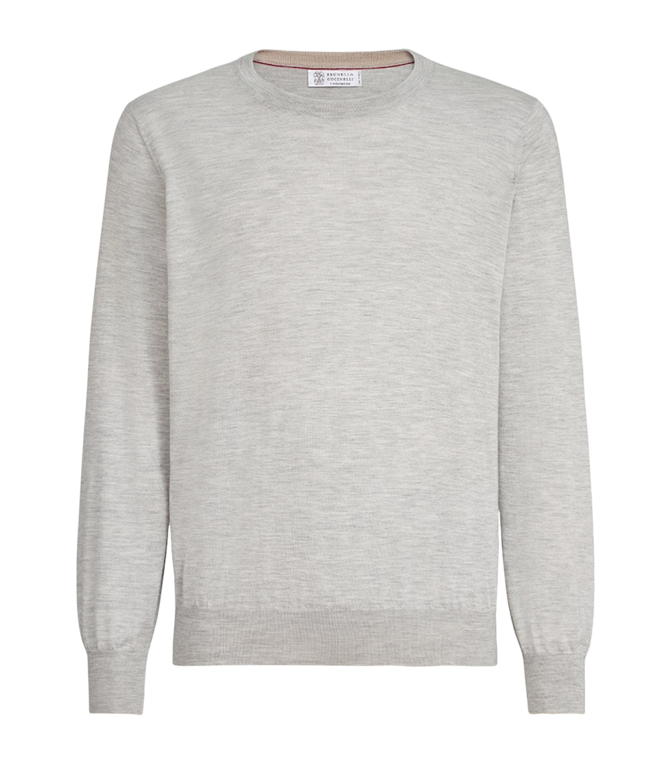 Brunello Cucinelli Mens Cashmere-Silk Crew-Neck Sweater