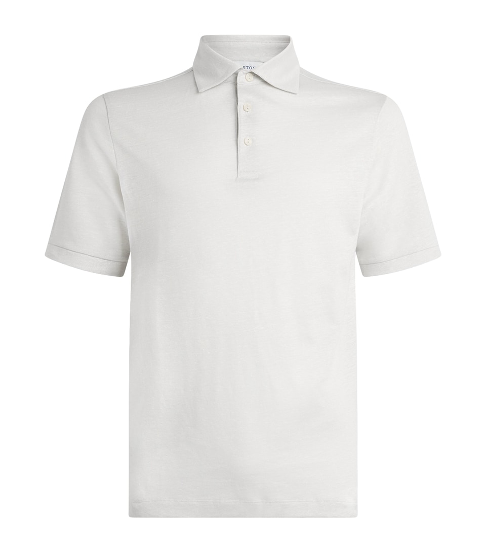 Eton Mens Cotton Polo Shirt Light Grey