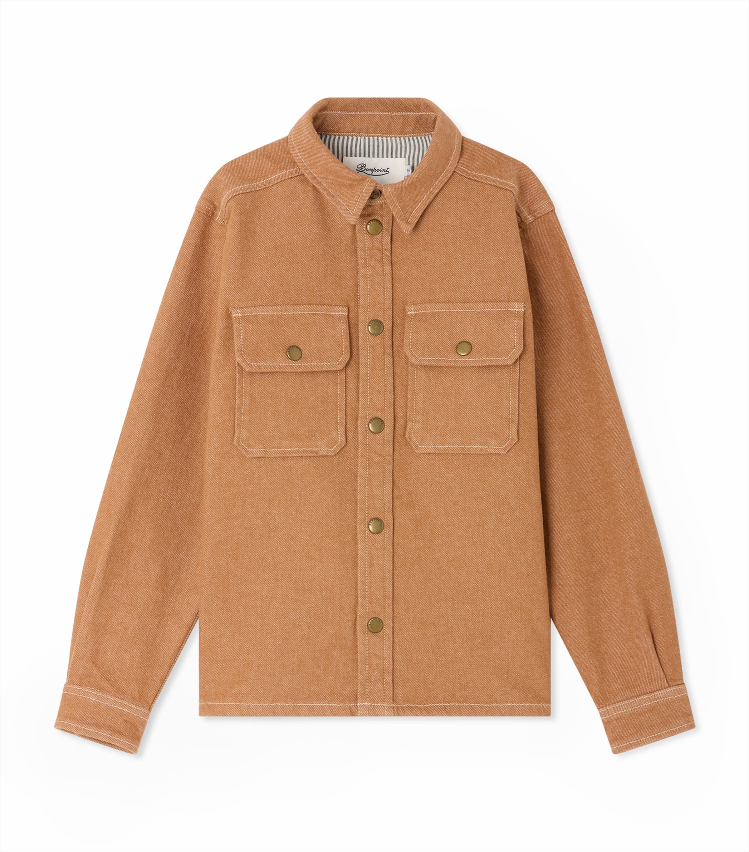Bonpoint Denim Pocket-Detail Shirt (10-14 Years) Praline
