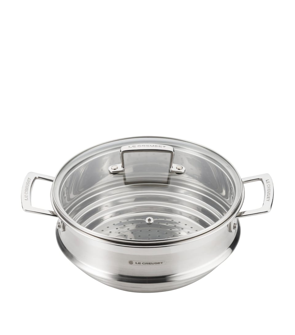 3-Ply Stainless Steel Sauté Multi-Steamer with Glass Lid (24cm)