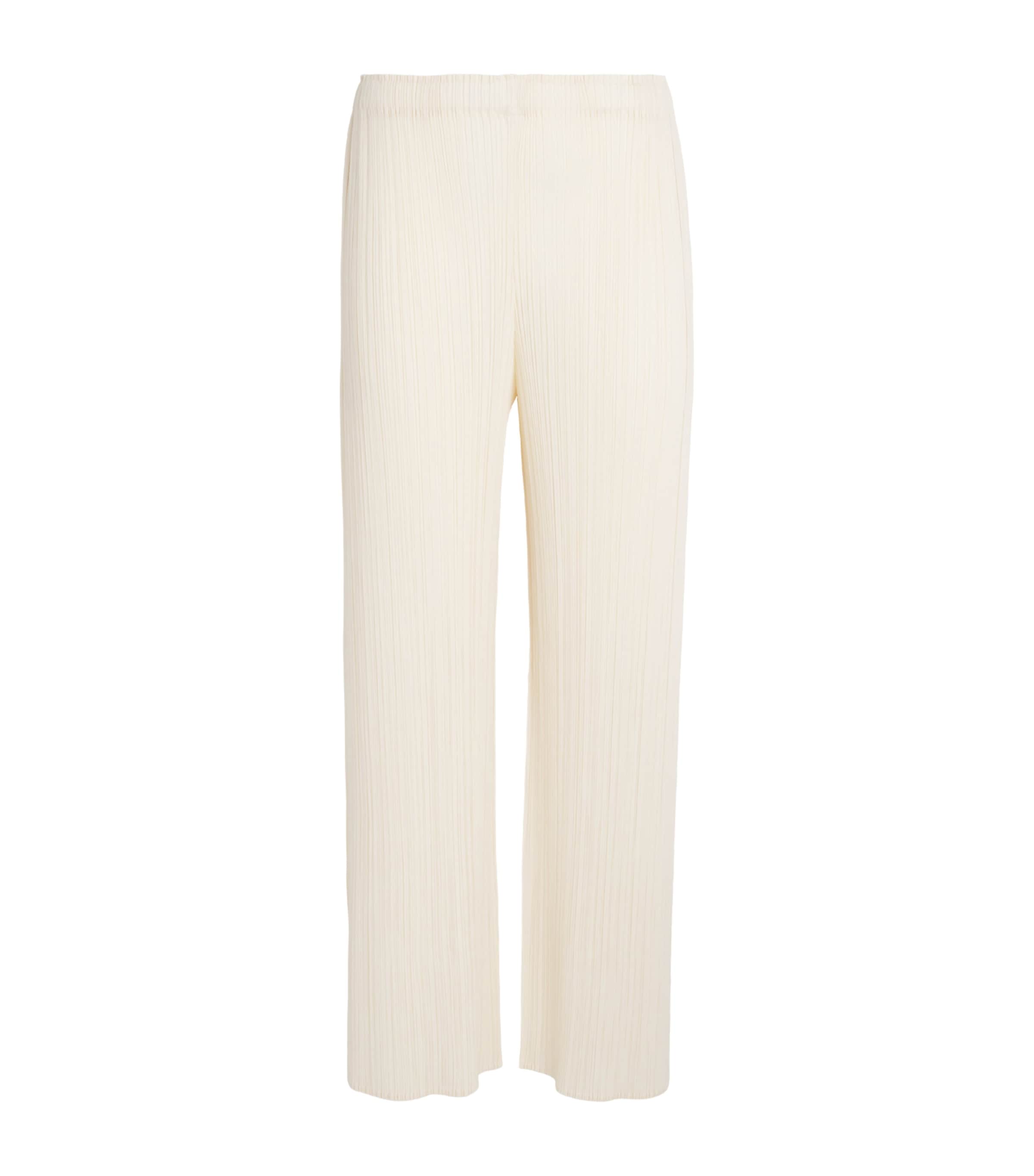 Pleats Please Issey Miyake Womens Monthly Colors August Trousers Off White