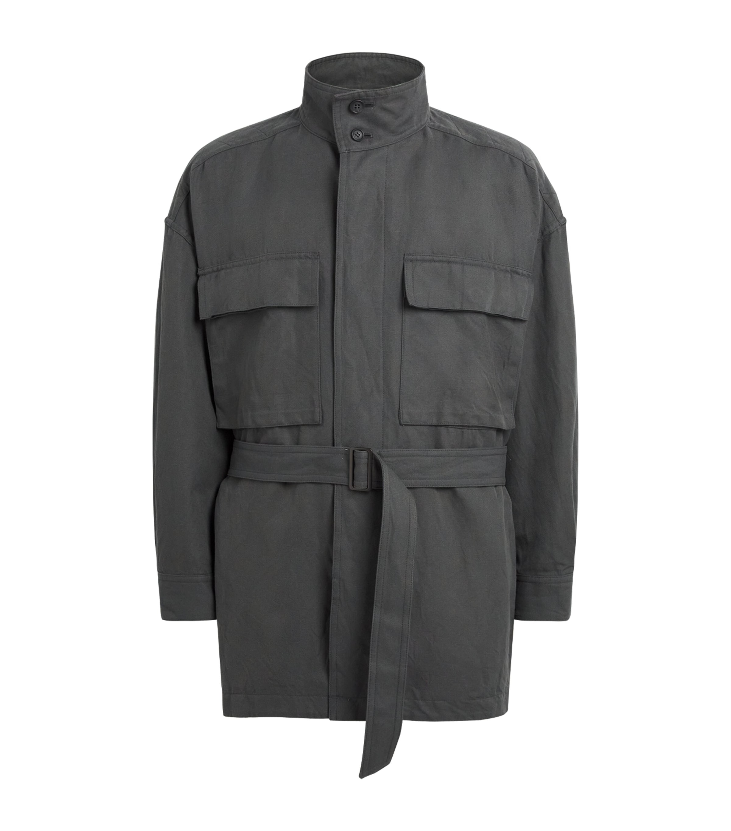 IM MEN Mens Tough Wool Cotton Jacket Charcoal Gray