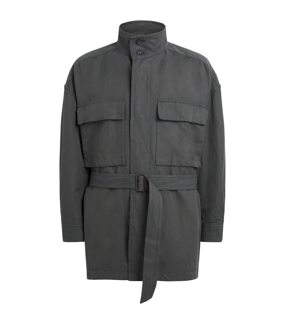 IM MEN Mens Tough Wool Cotton Jacket Charcoal Gray
