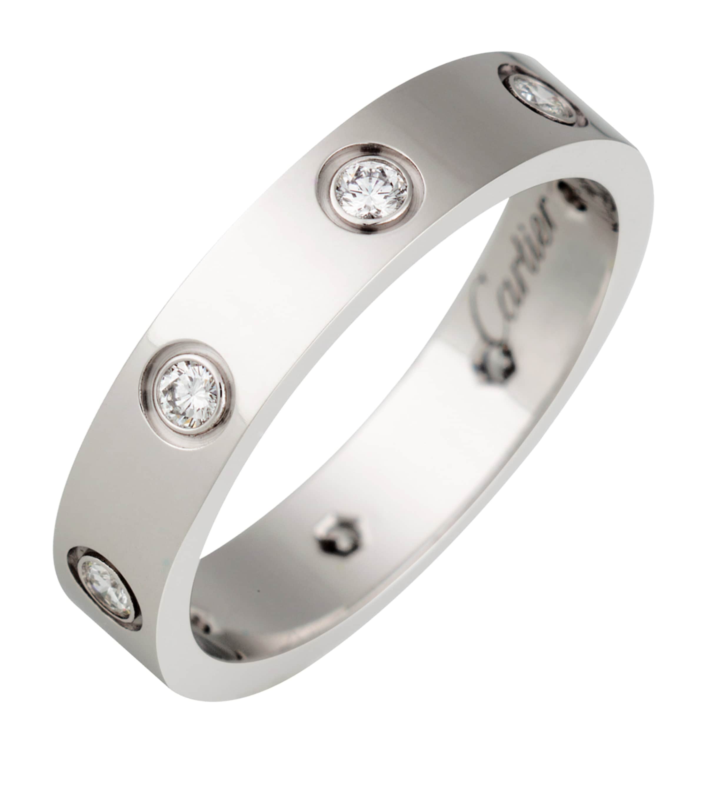 Cartier White Gold and Diamond LOVE Wedding Band