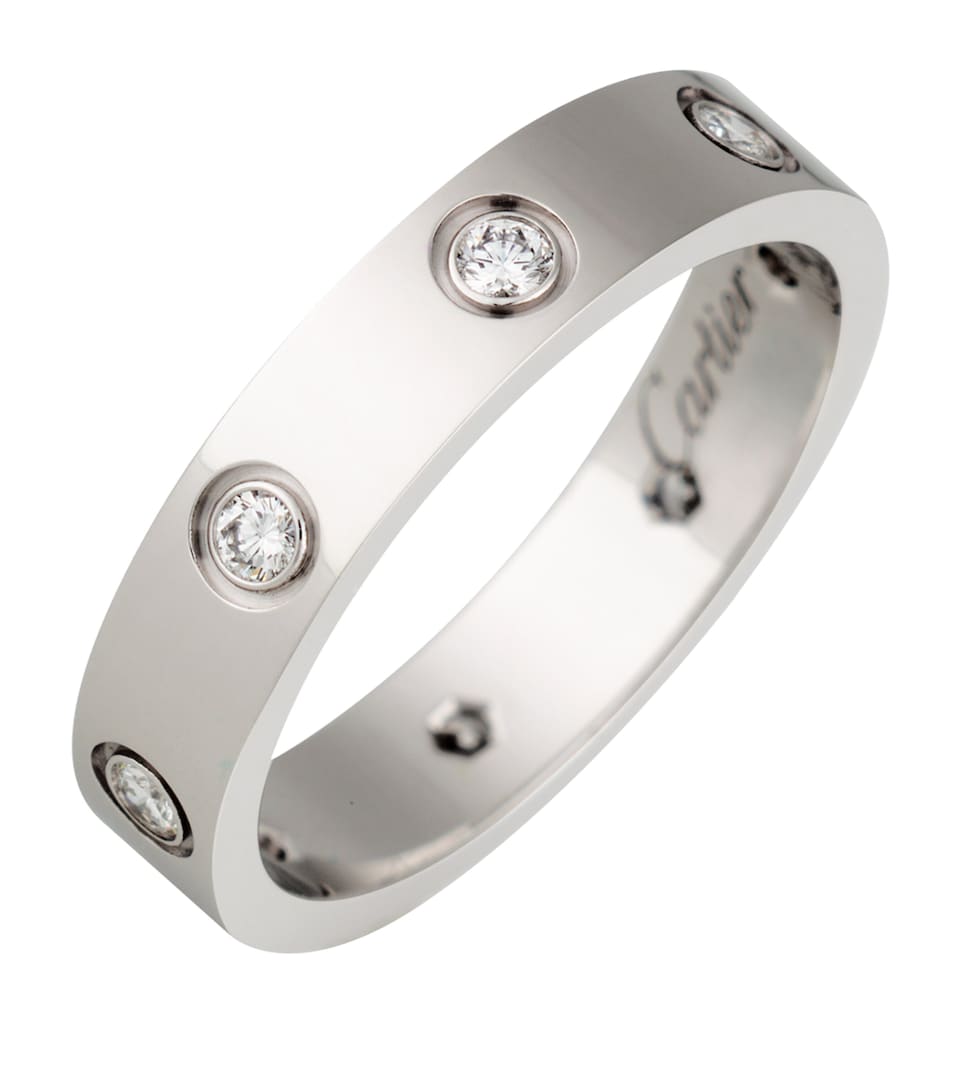 Cartier White Gold and Diamond LOVE Wedding Band