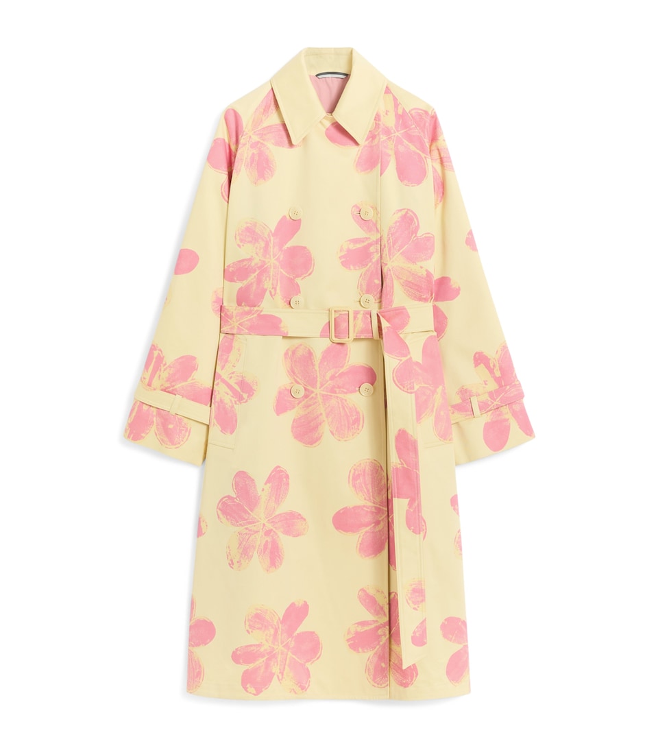 Cotton Floral Trench Coat